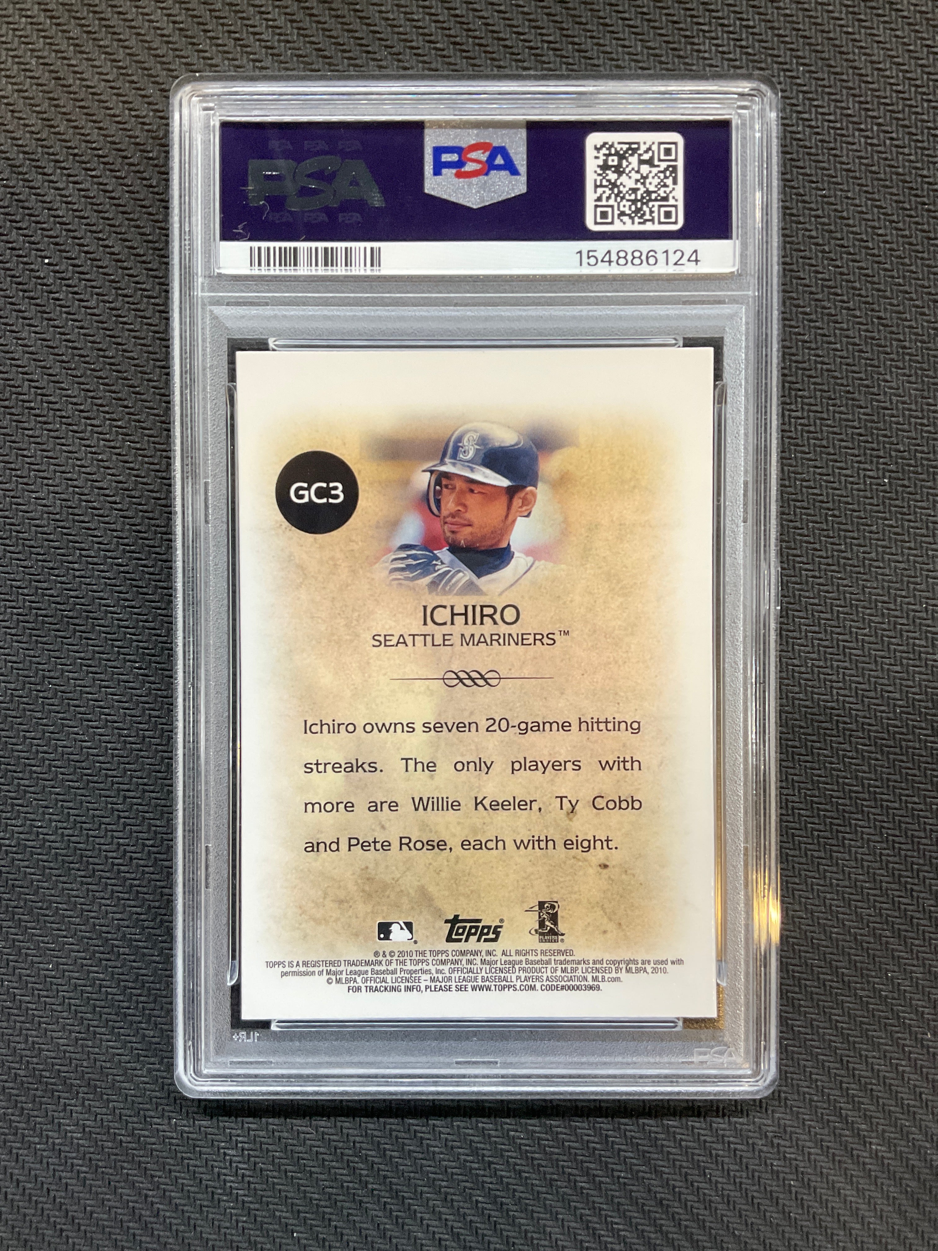 2010 Topps Chrome Legends Chrome Ichiro Target Gold PSA 9
