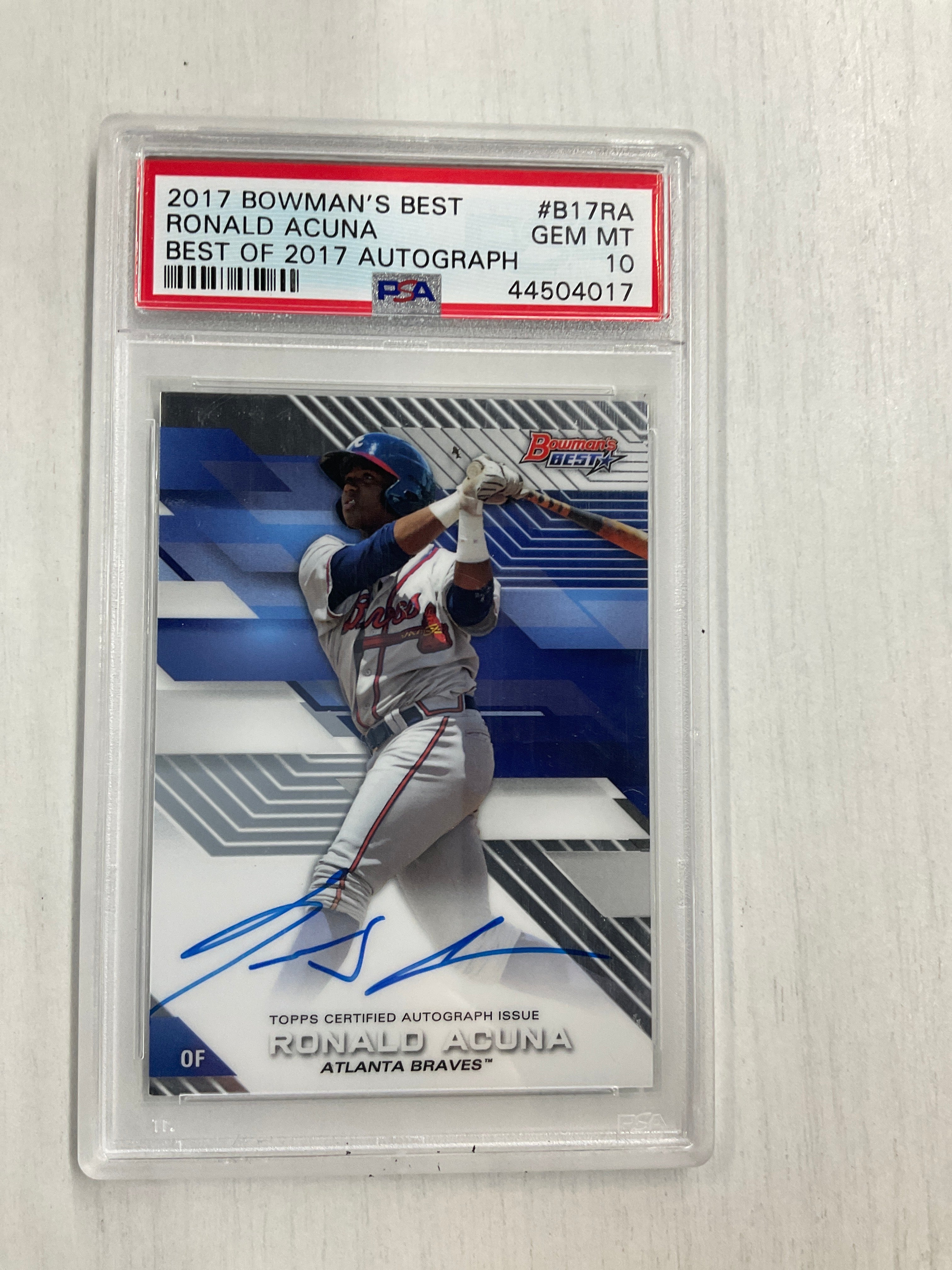 2017 Bowman Best Ronald Acuna Jr. Rookie Auto PSA 10