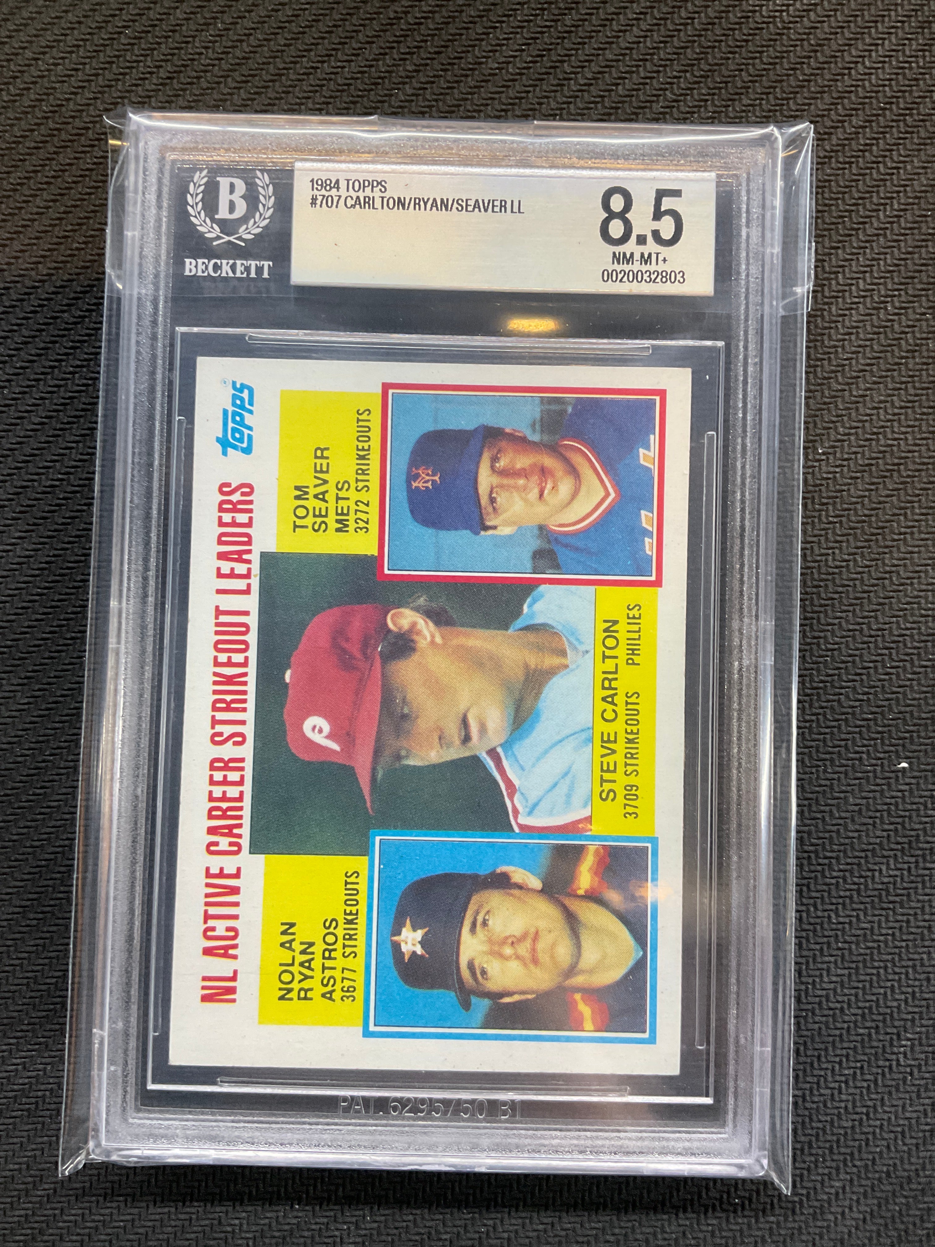 1984 Topps #707 Nolan Ryan Carlton Seaver BGS 8.5