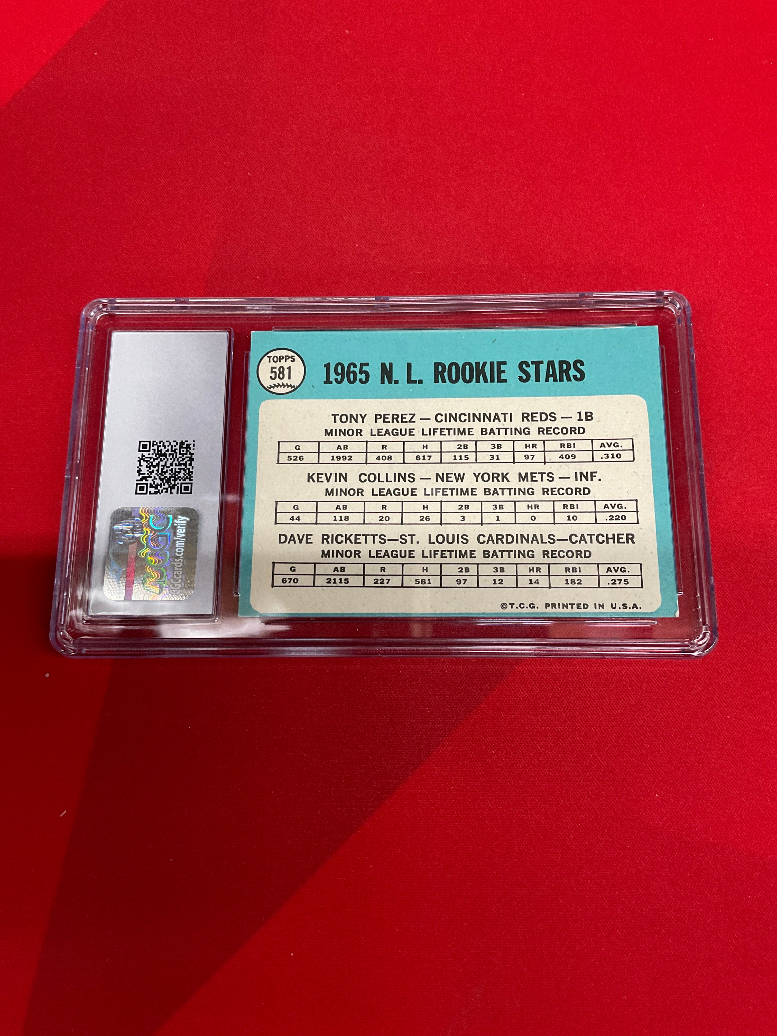 1965 Topps #581 NL Stars Perez, Collins, Rickets CGC 5.5