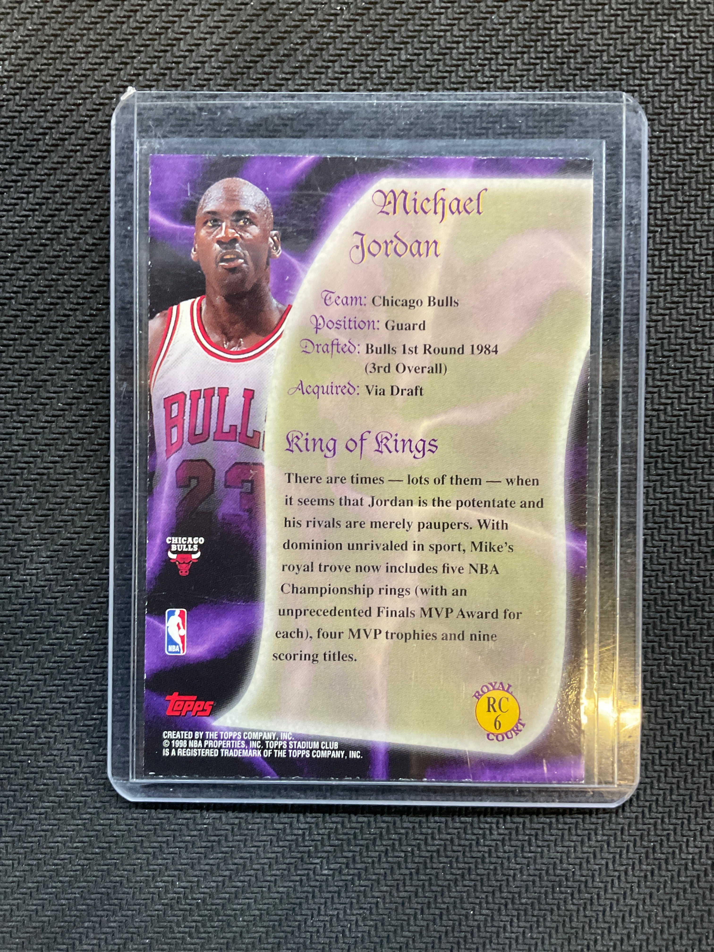 1997 Stadium Club Michael Jordan Royal Court #RC6 Bulls
