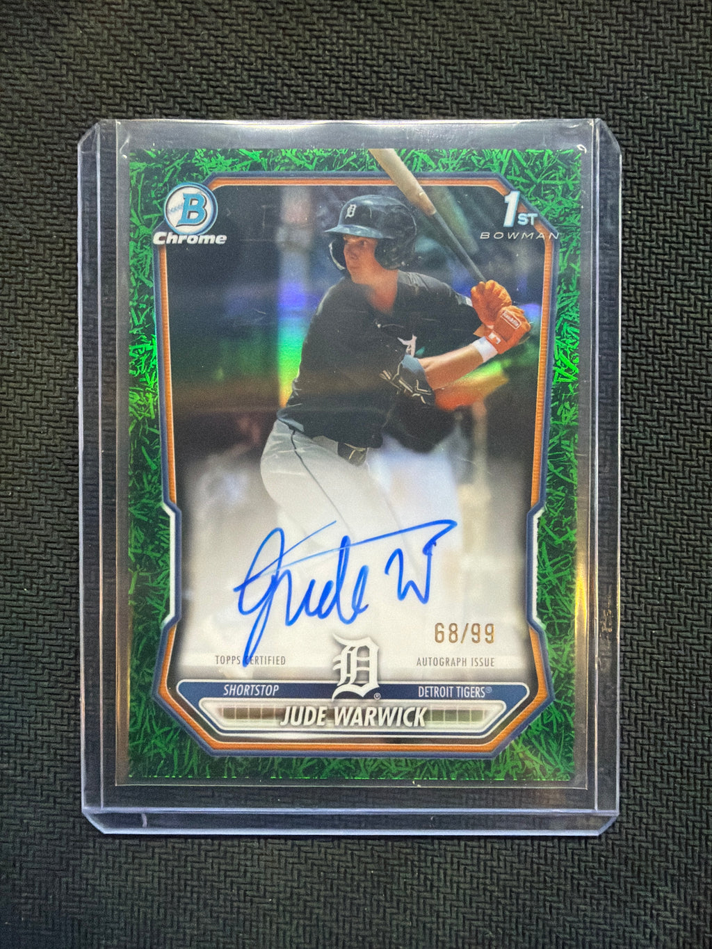 2026 Bowman Chrome Jude Warwick Green Grass 1st Auto /99