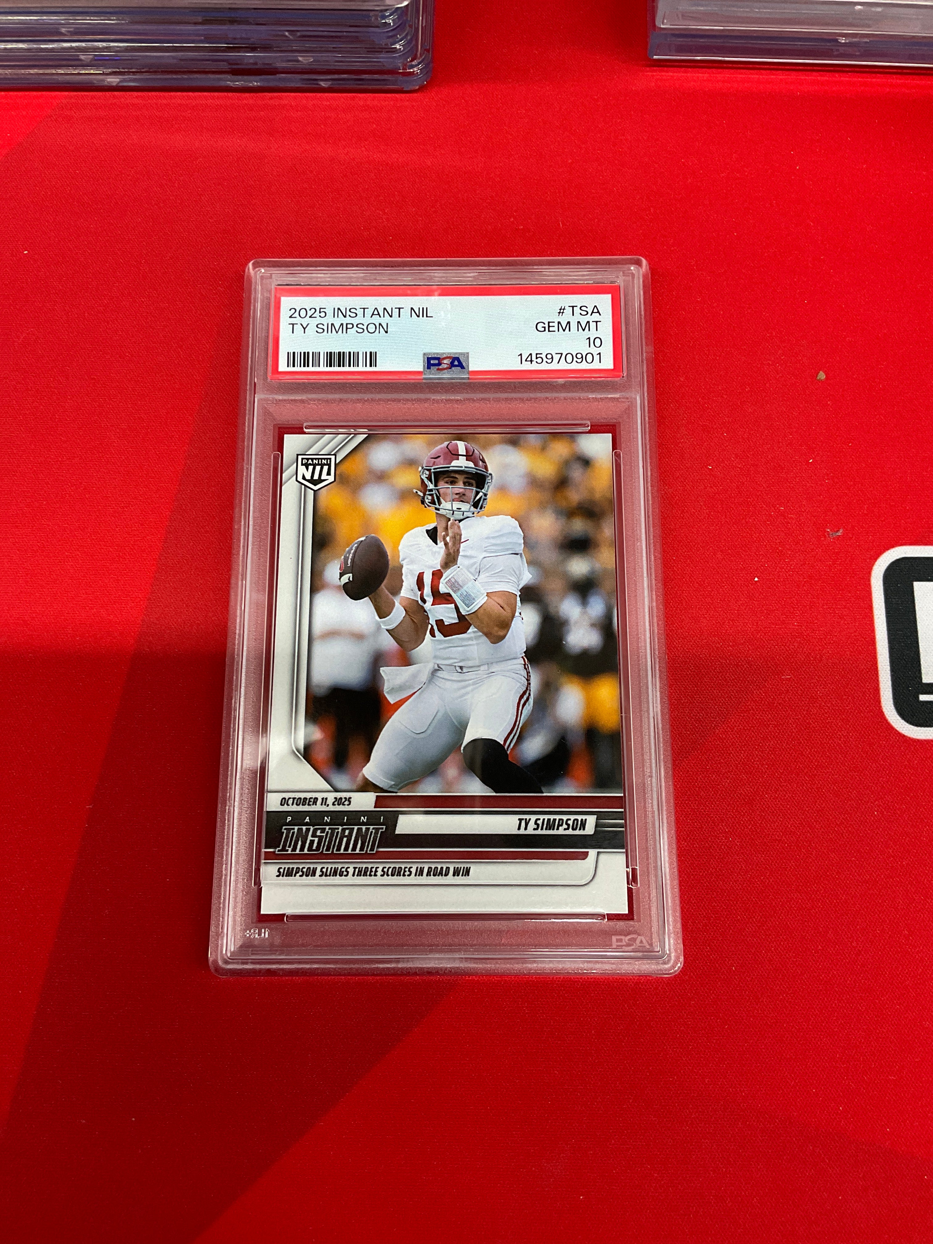 2025 Panini Instant NIL Ty Simpson Rookie PSA 10 Alabama 901