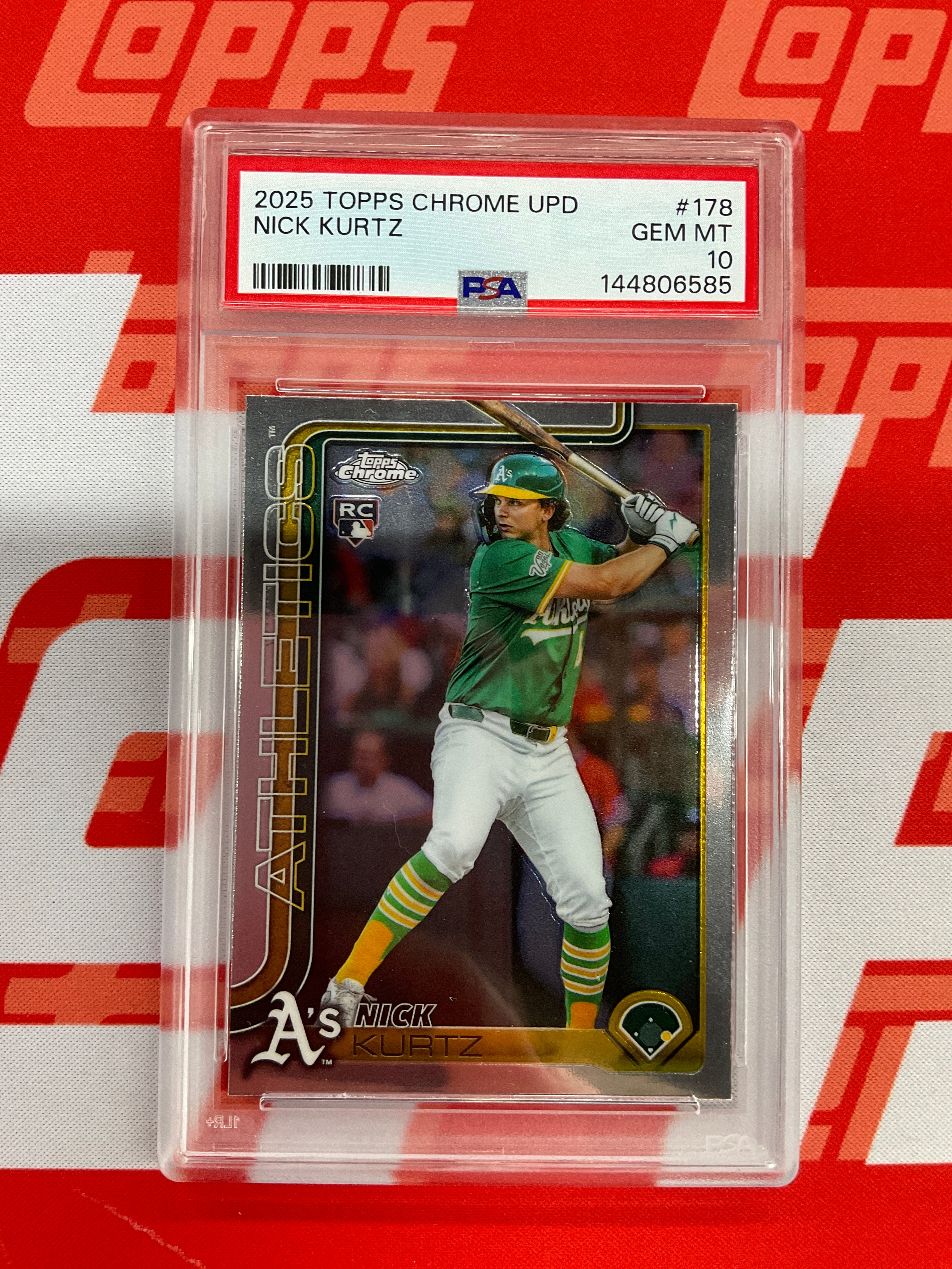 2025 Topps Chrome Update Nick Kurtz Rookie PSA 10 A's