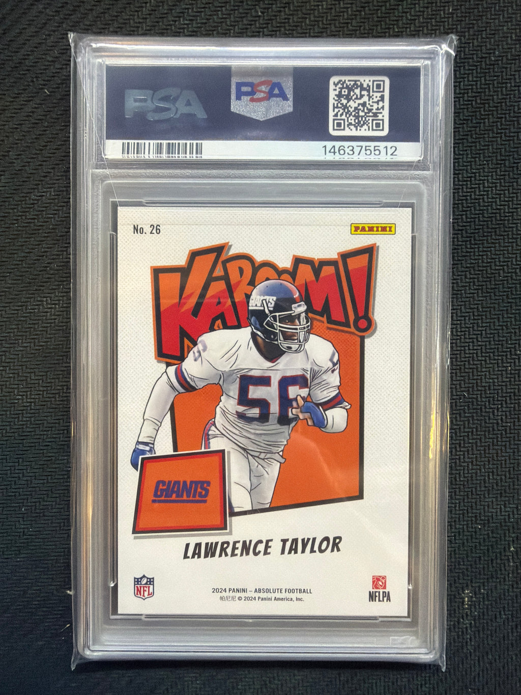 2024 Panini Absolute Lawrence Taylor Kaboom! Vertical #26 PSA 9 512