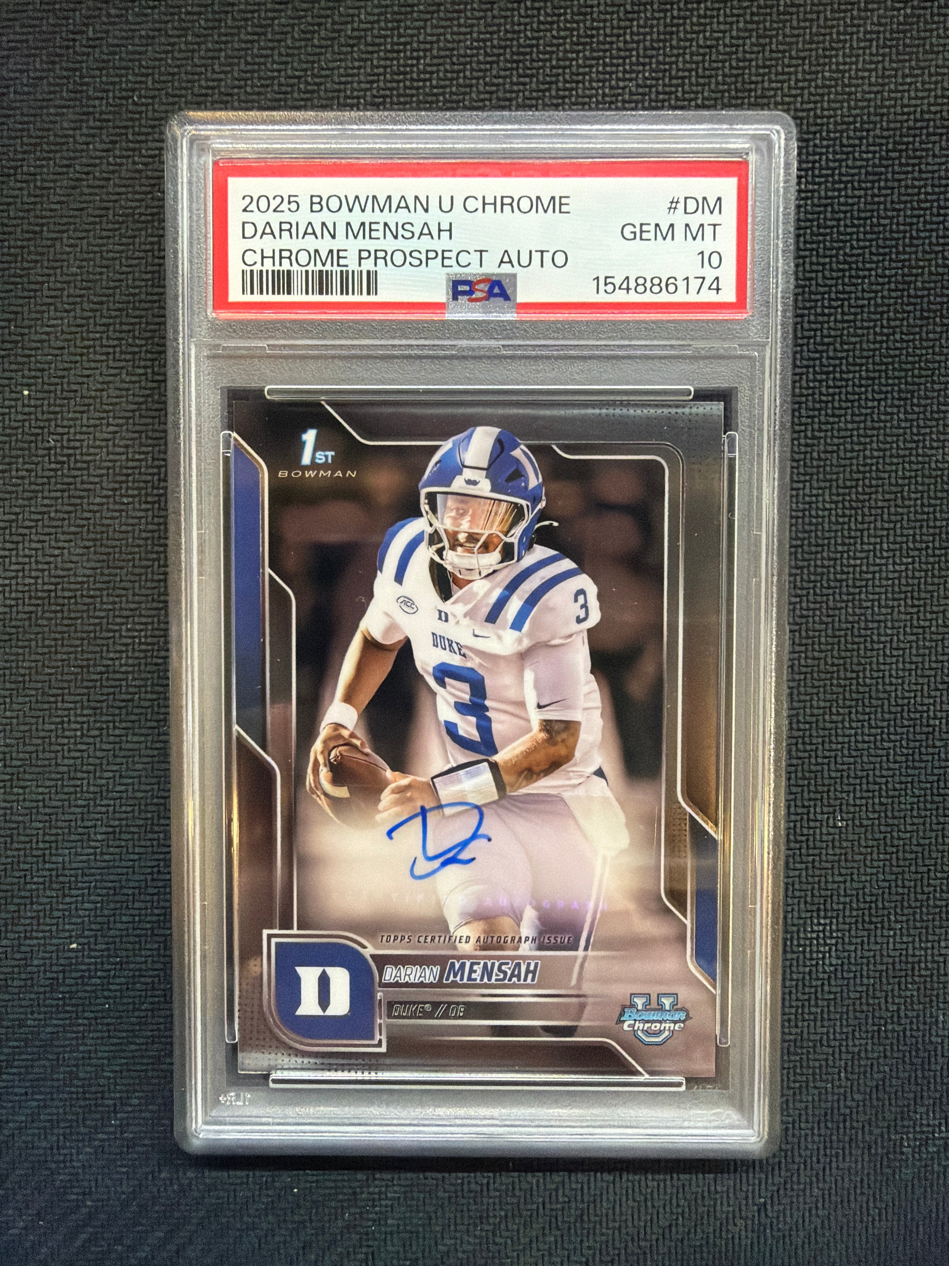 2025 Bowman U Chrome Darian Mensah Auto PSA 10