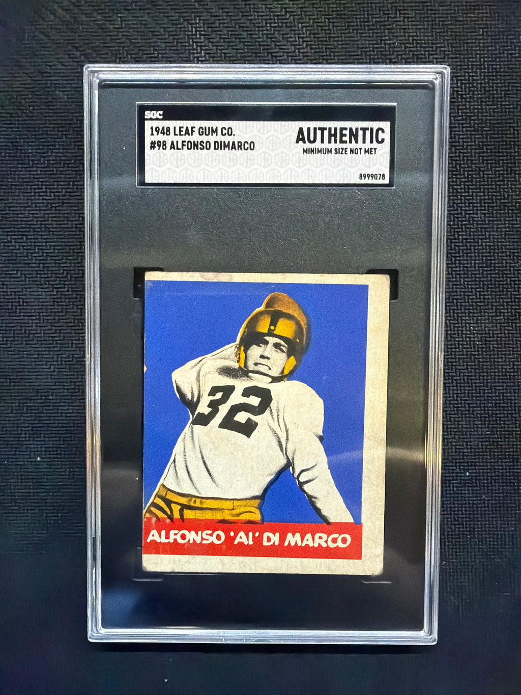 1948 Leaf Gum #98 Alfonso Dimarco SGC A