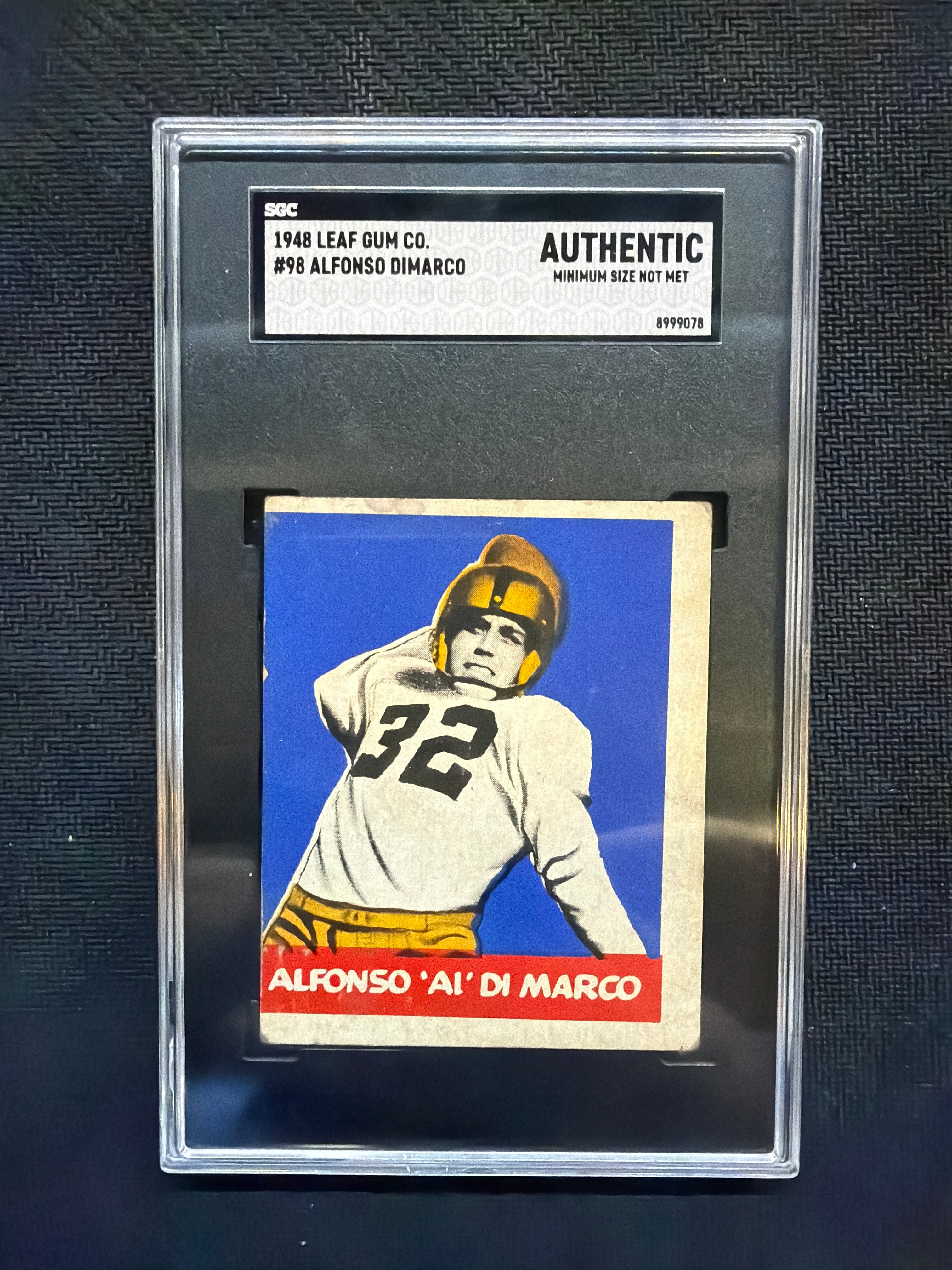 1948 Leaf Gum #98 Alfonso Dimarco SGC A