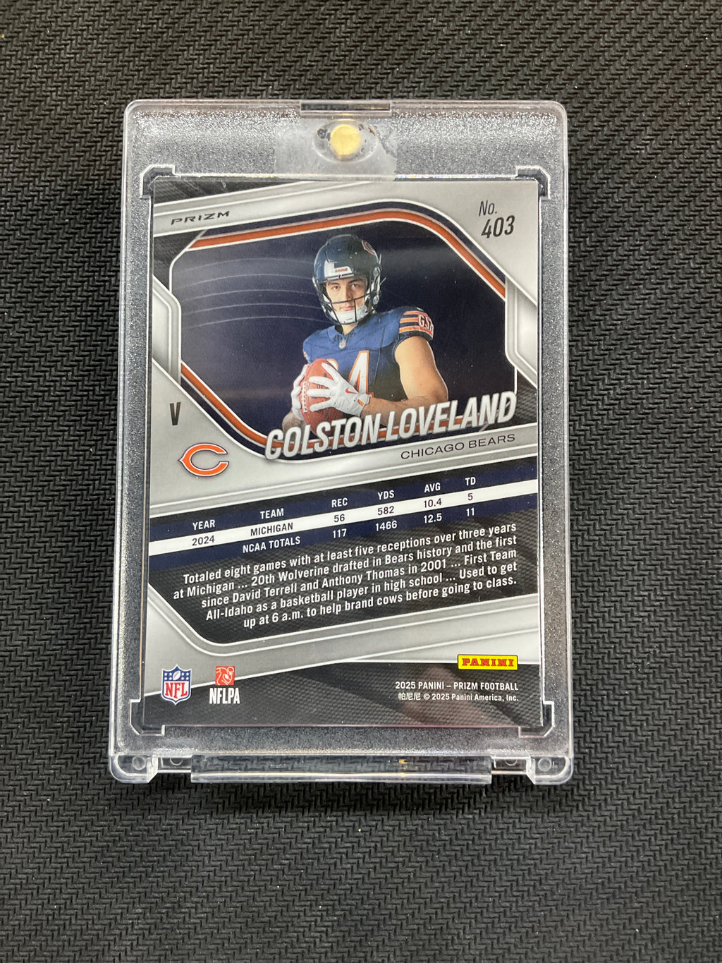 2025 Prizm Colston Loveland Rookie Refractor Image Variation