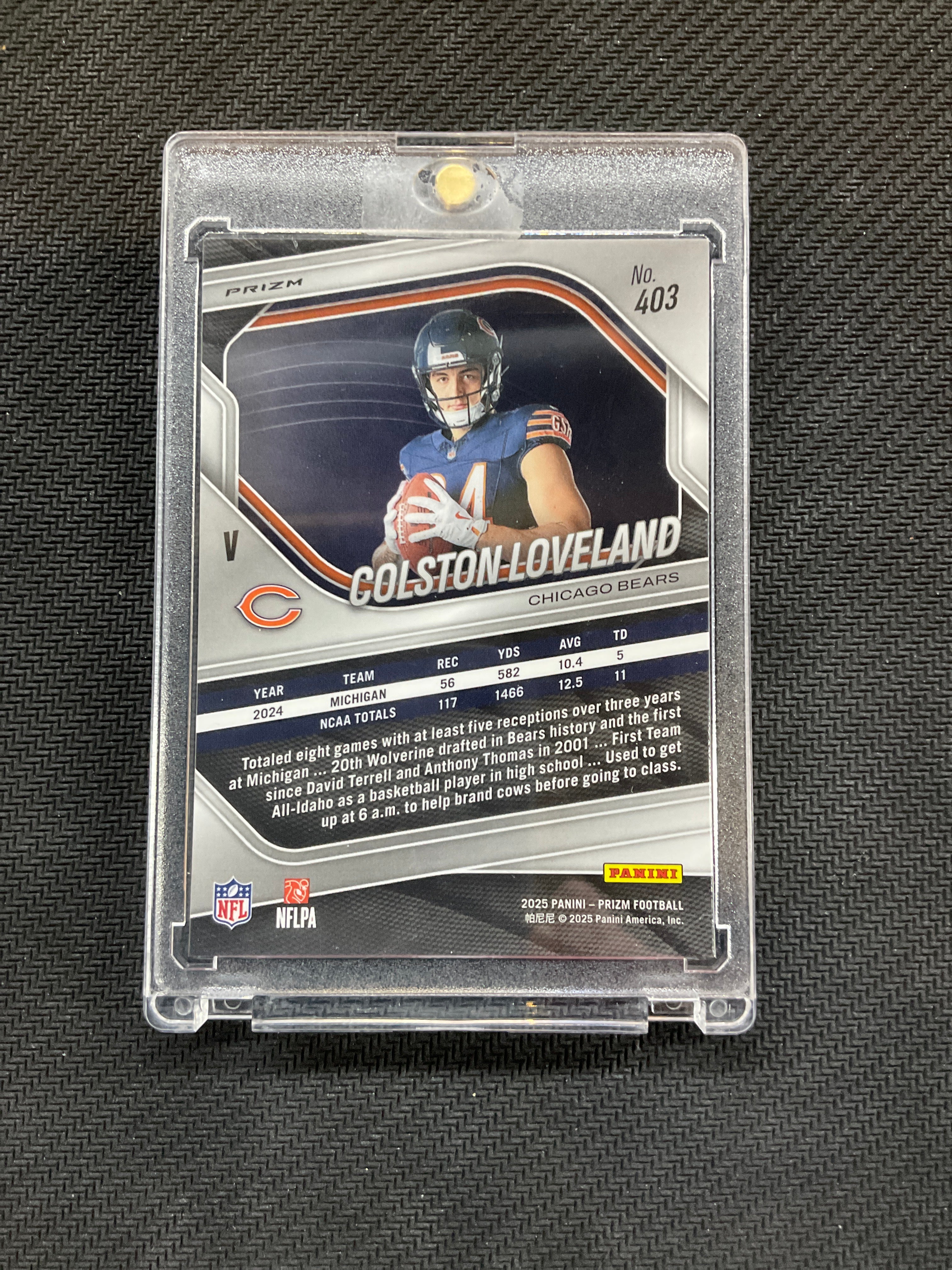 2025 Prizm Colston Loveland Rookie Refractor Image Variation