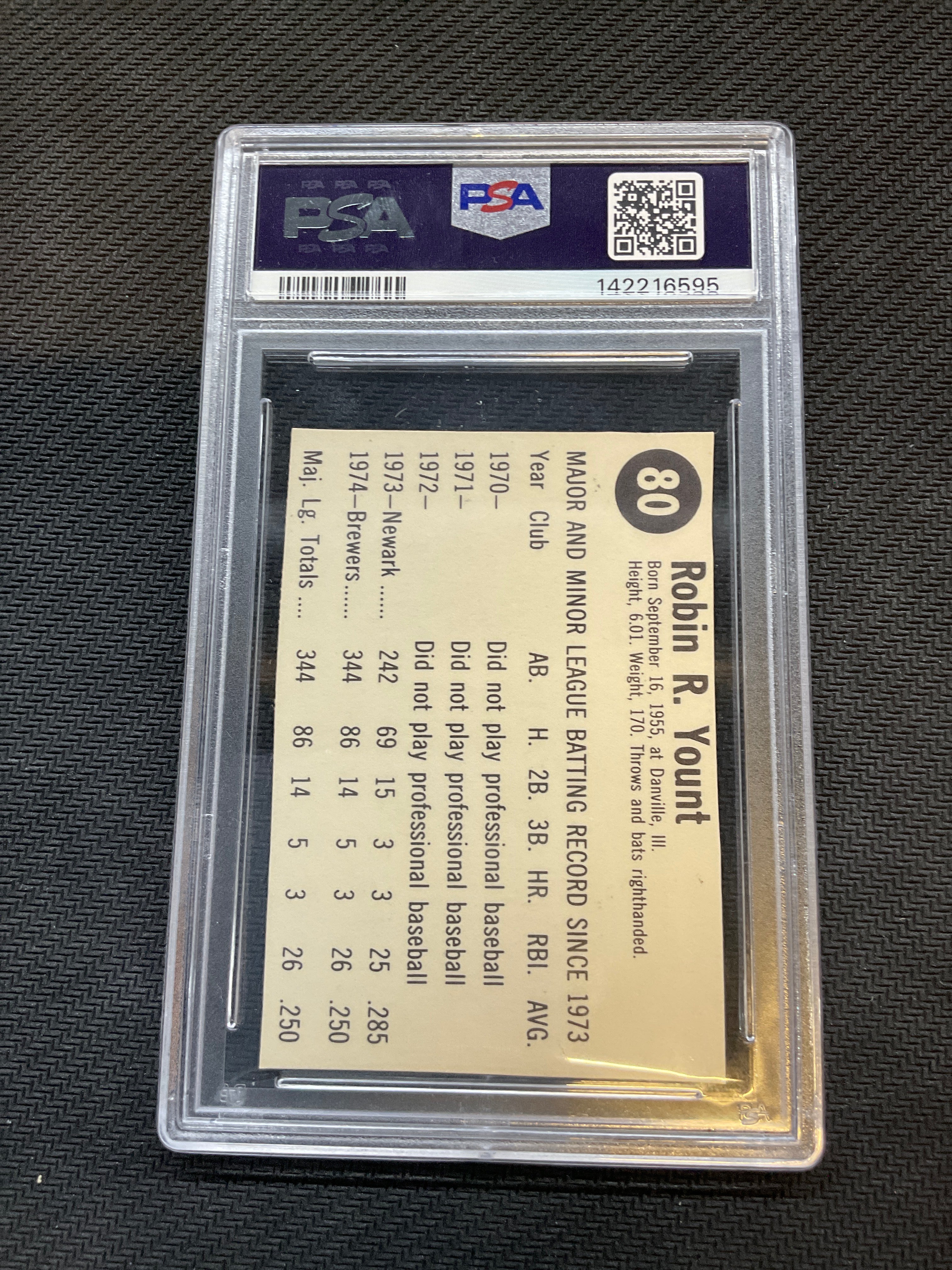 1975 Hostess Robin Yount Hand Cut PSA A