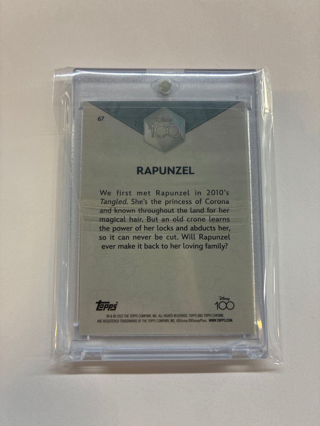 2023 Topps Chrome Disney 100 Rapunzel Purple Refractor /299