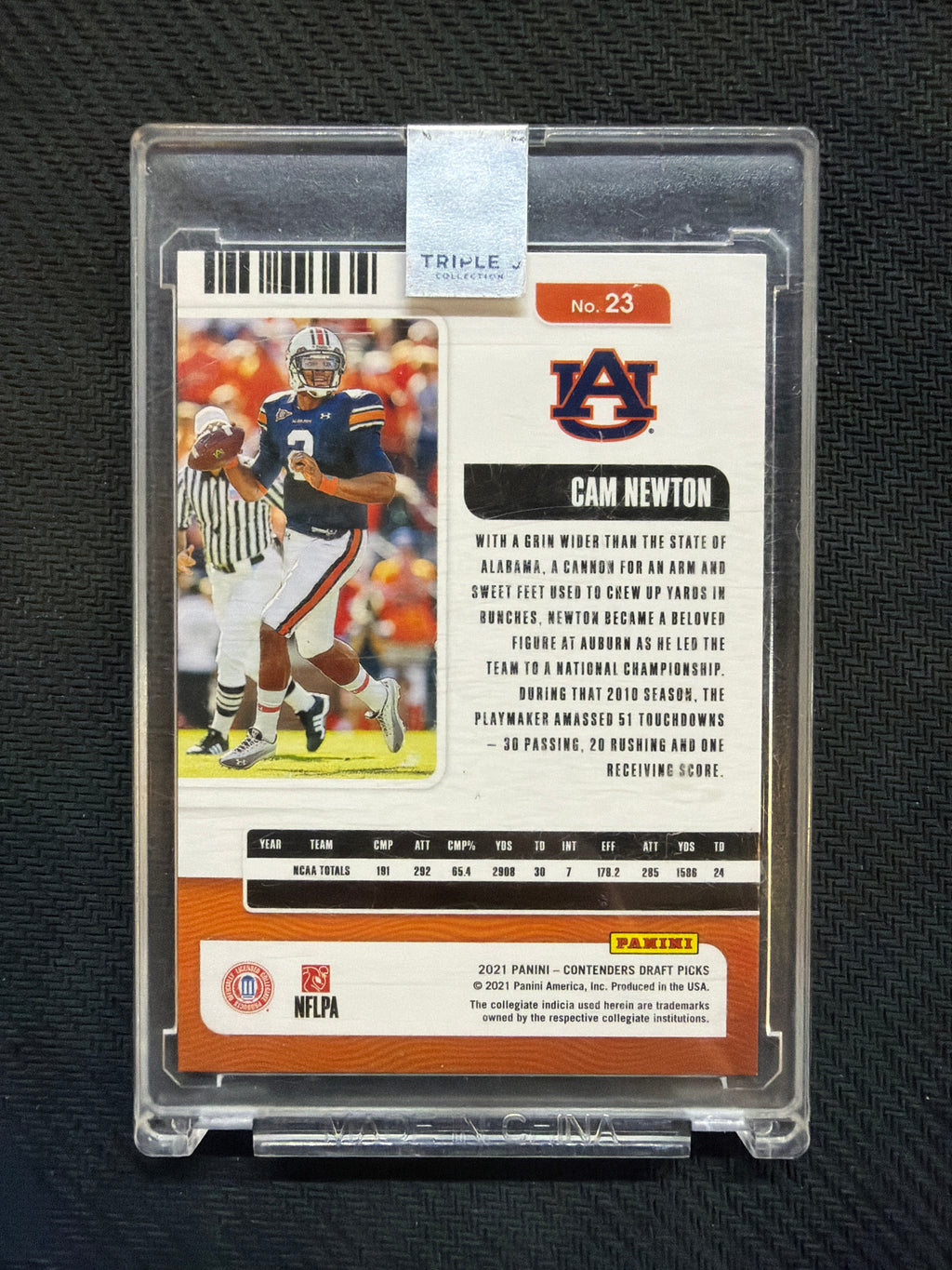 2021 Contenders Cam Newtown Conference Ticket /199 Auburn