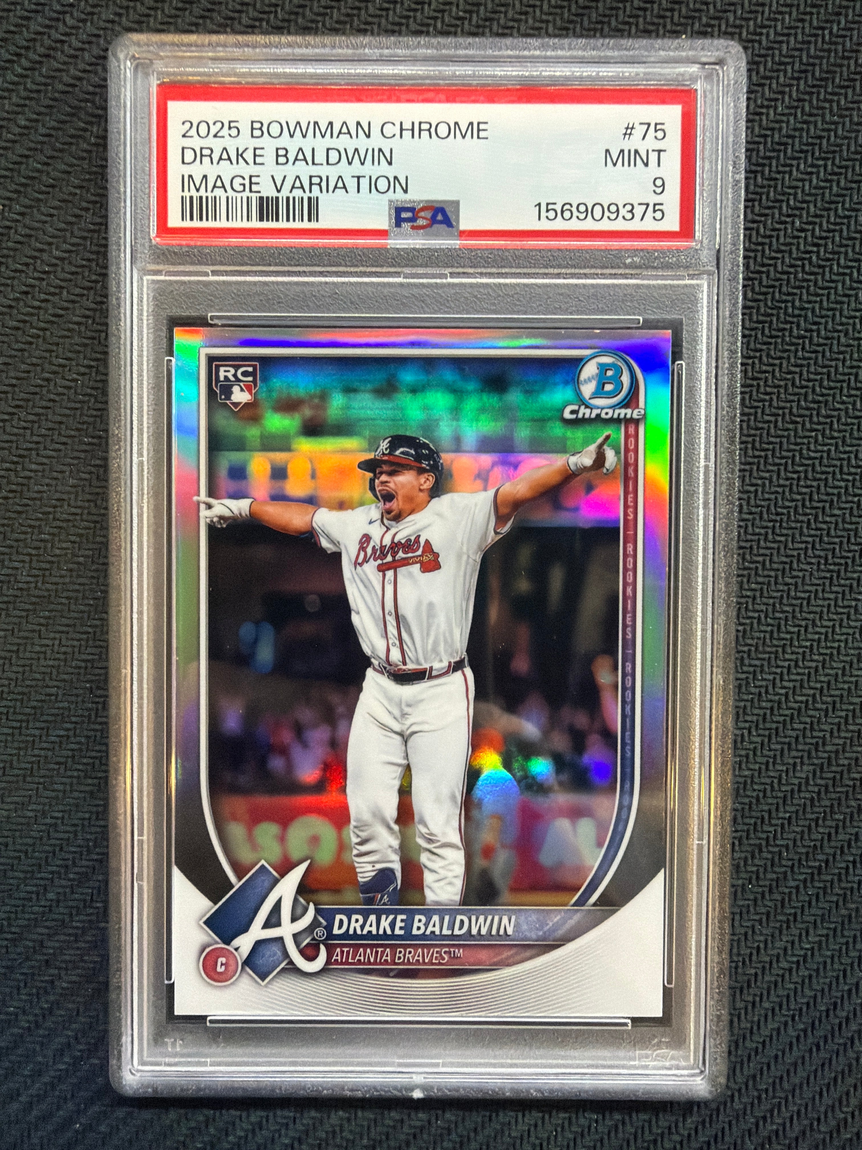 2025 Bowman Chrome Drake Baldwin Image Variation #75 PSA 9 Braves