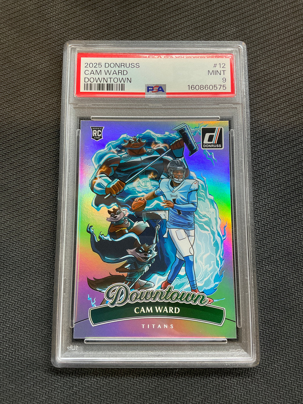 2025 Donruss Cam Ward Downtown PSA 9 Titans