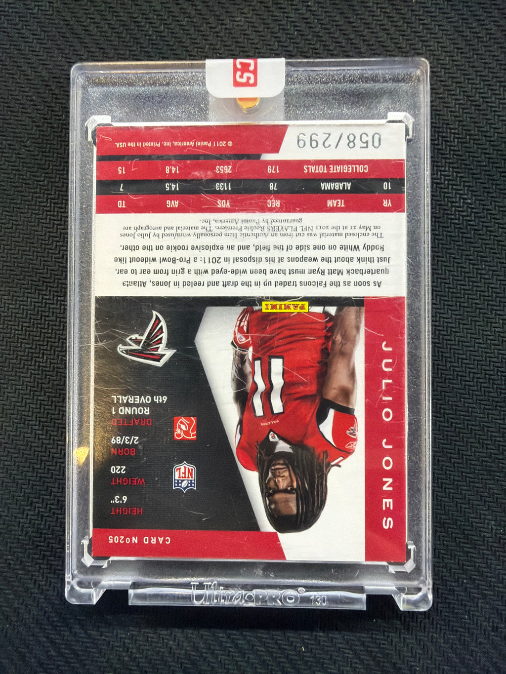 2011 Panini Limited Julio Jones Rookie Patch Auto /299 Falcons