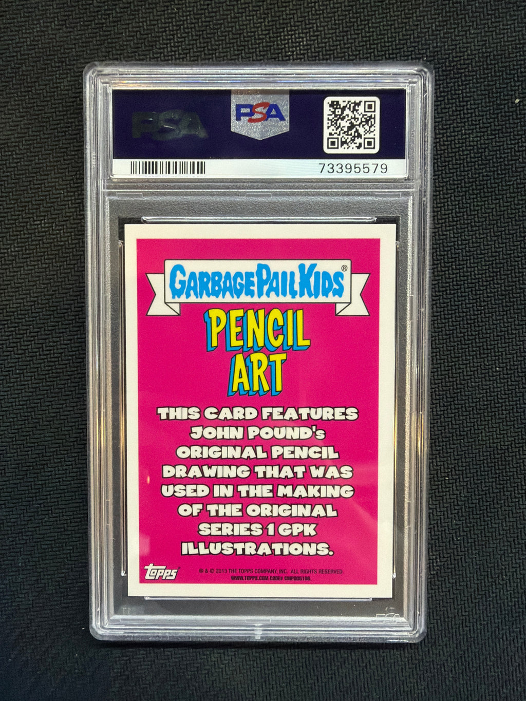 2013 Garbage Pail Kids Thin Lynn Chrome Series 1 Pencil Art PSA 10