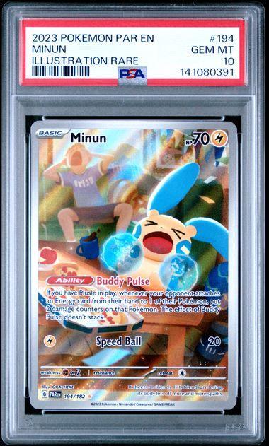 2023 Pokemon Paradox Rift Minun 194 PSA 10