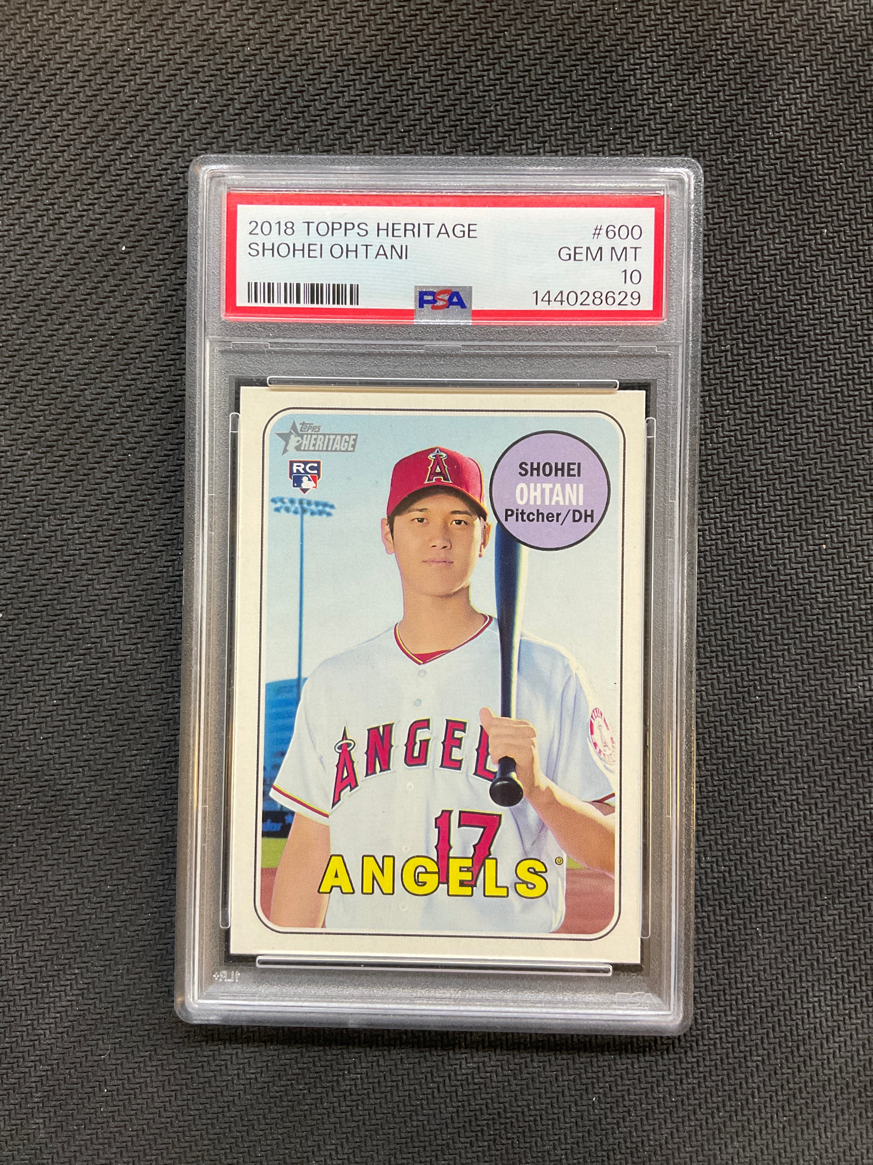 2018 Topps Heritage Shohei Ohtani Rookie #600 PSA 10 629