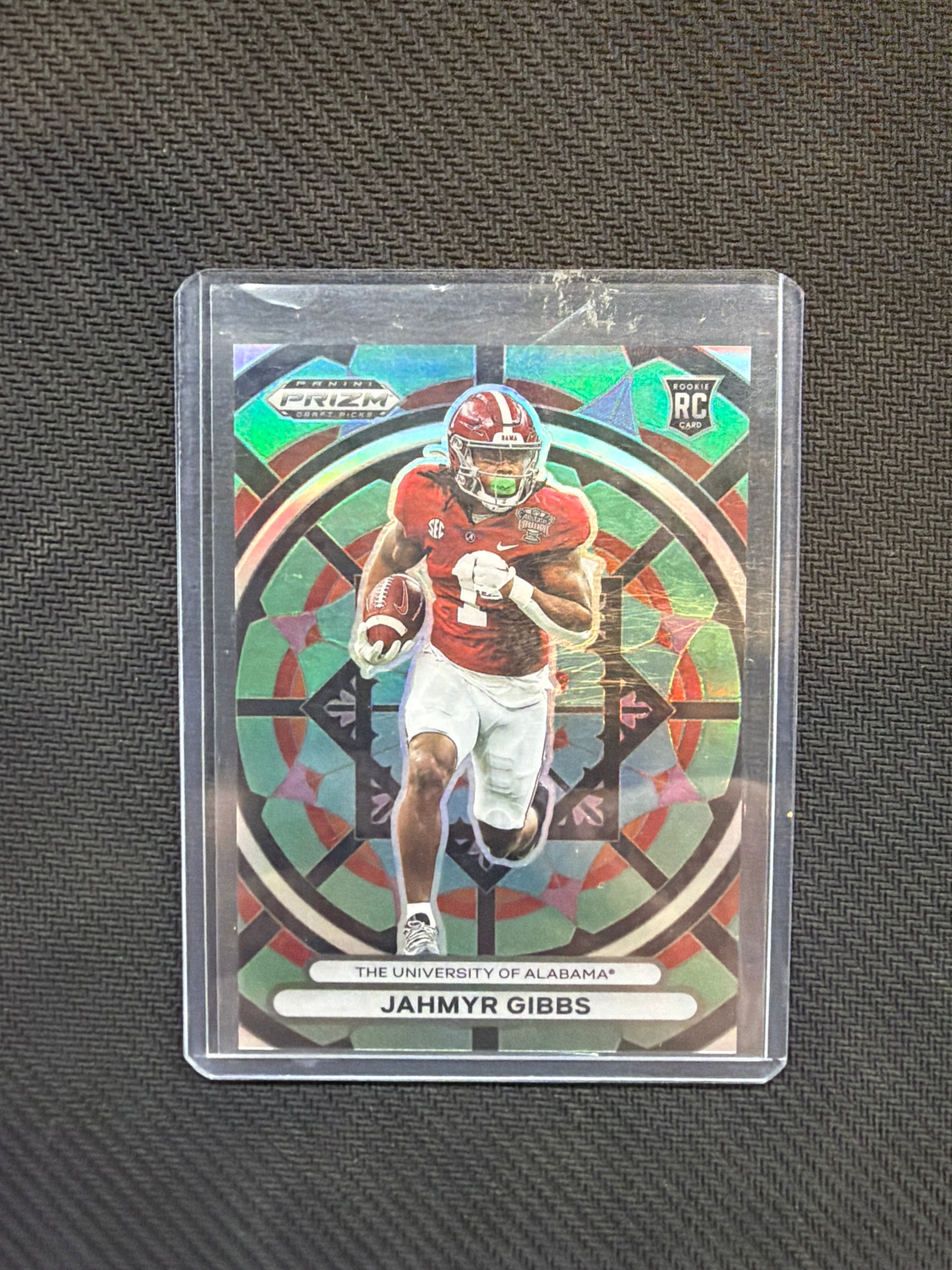 2023 Prizm Draft Jahmyr Gibbs Rookie Stained Glass Alabama
