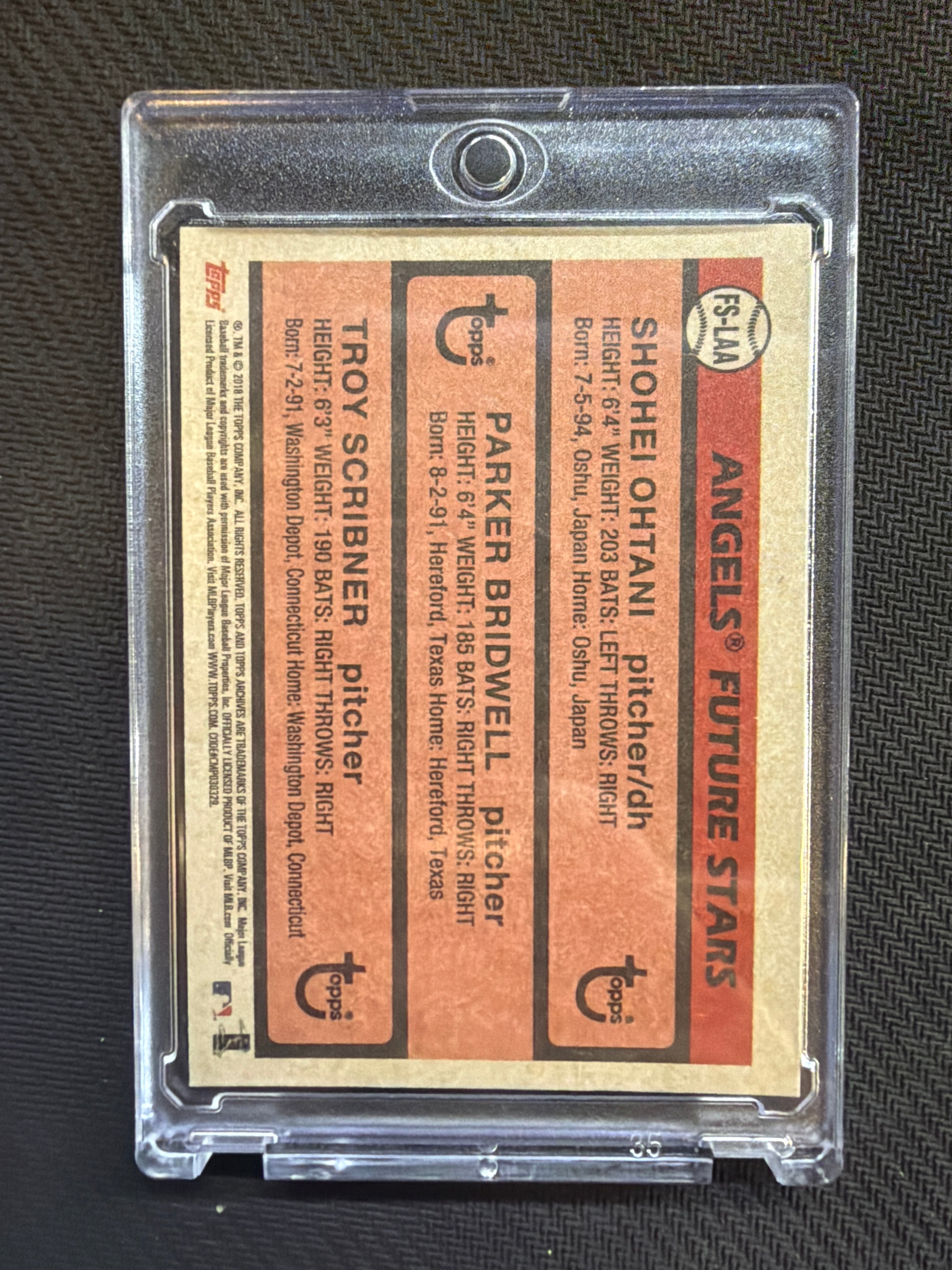 2018 Topps Archives Angels Future Stars Ohtani Rookie Angels