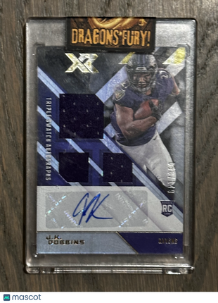 2020 Panini XR J.K. Dobbins #215 Rookie Patch Auro /149