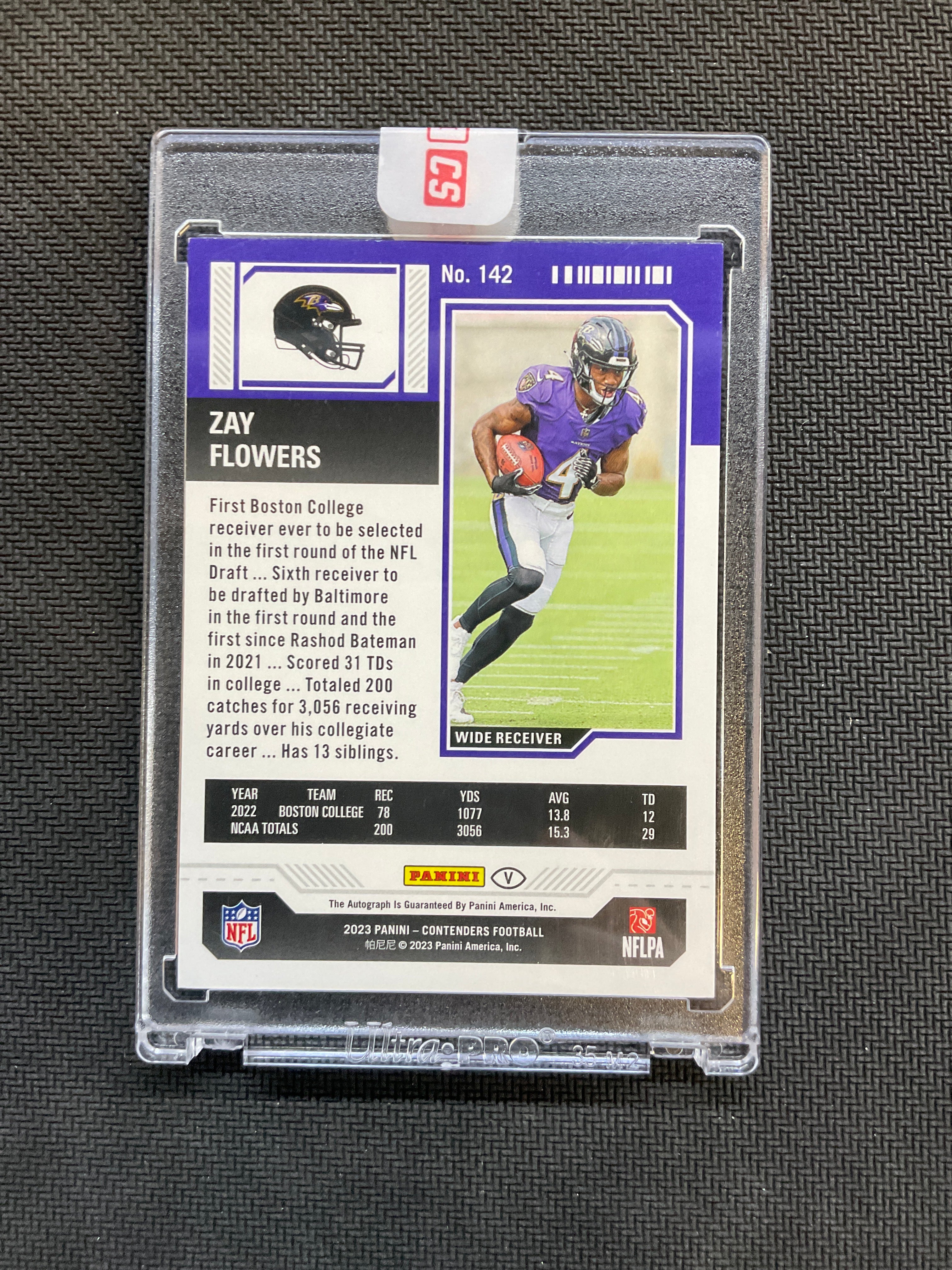 2023 Panini Contenders Zay Flowers Rookie Auto /149 Ravens