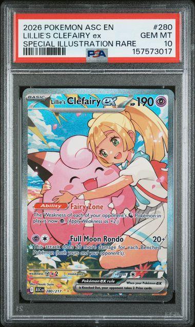 2026 Pokemon Ascended Heroes Lillie's Clefairy ex #280 PSA 10