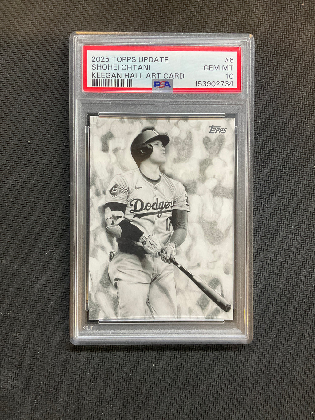 2025 Topps Update Shohei Ohtani Keegan Hall Art Crad #6 PSA 10 Dodgers