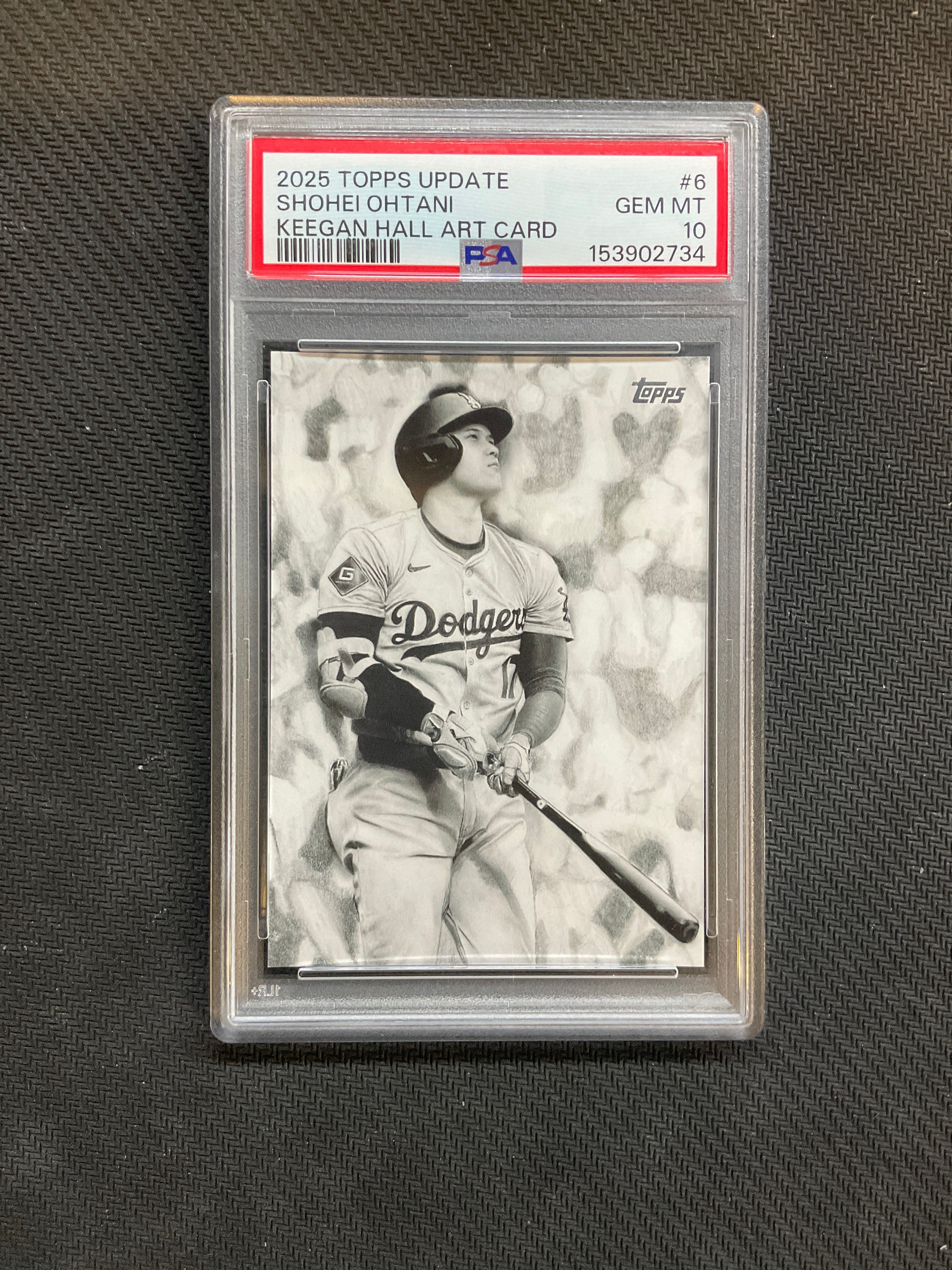 2025 Topps Update Shohei Ohtani Keegan Hall Art Crad #6 PSA 10 Dodgers