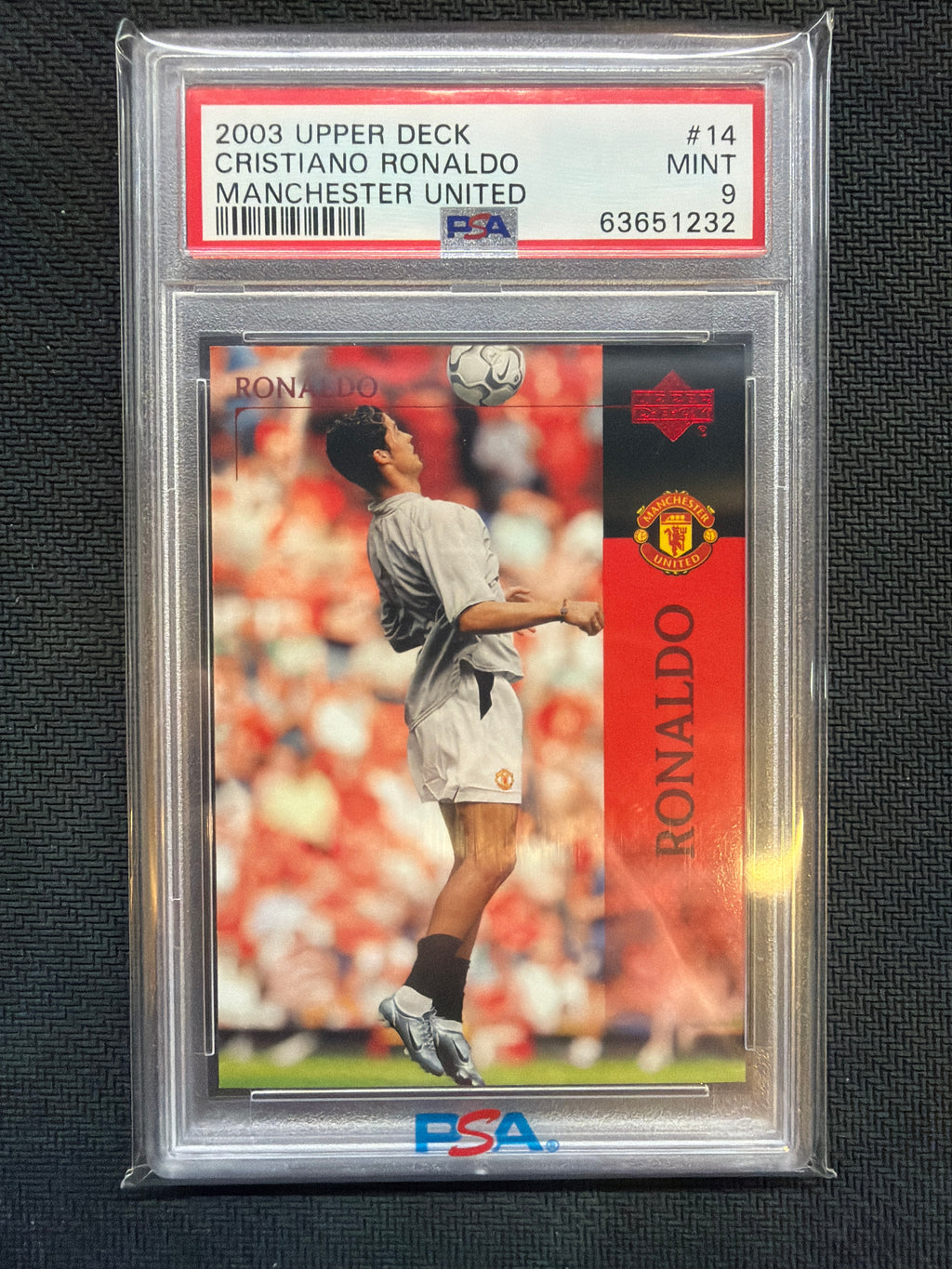 2003 Upper Deck Cristiano Ronaldo #14 Manchester United PSA 9  232