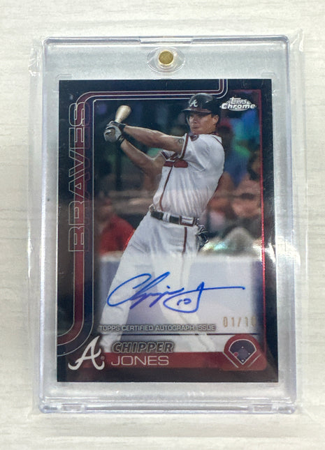 2025 Topps Chrome Chipper Jones Auto Black /10