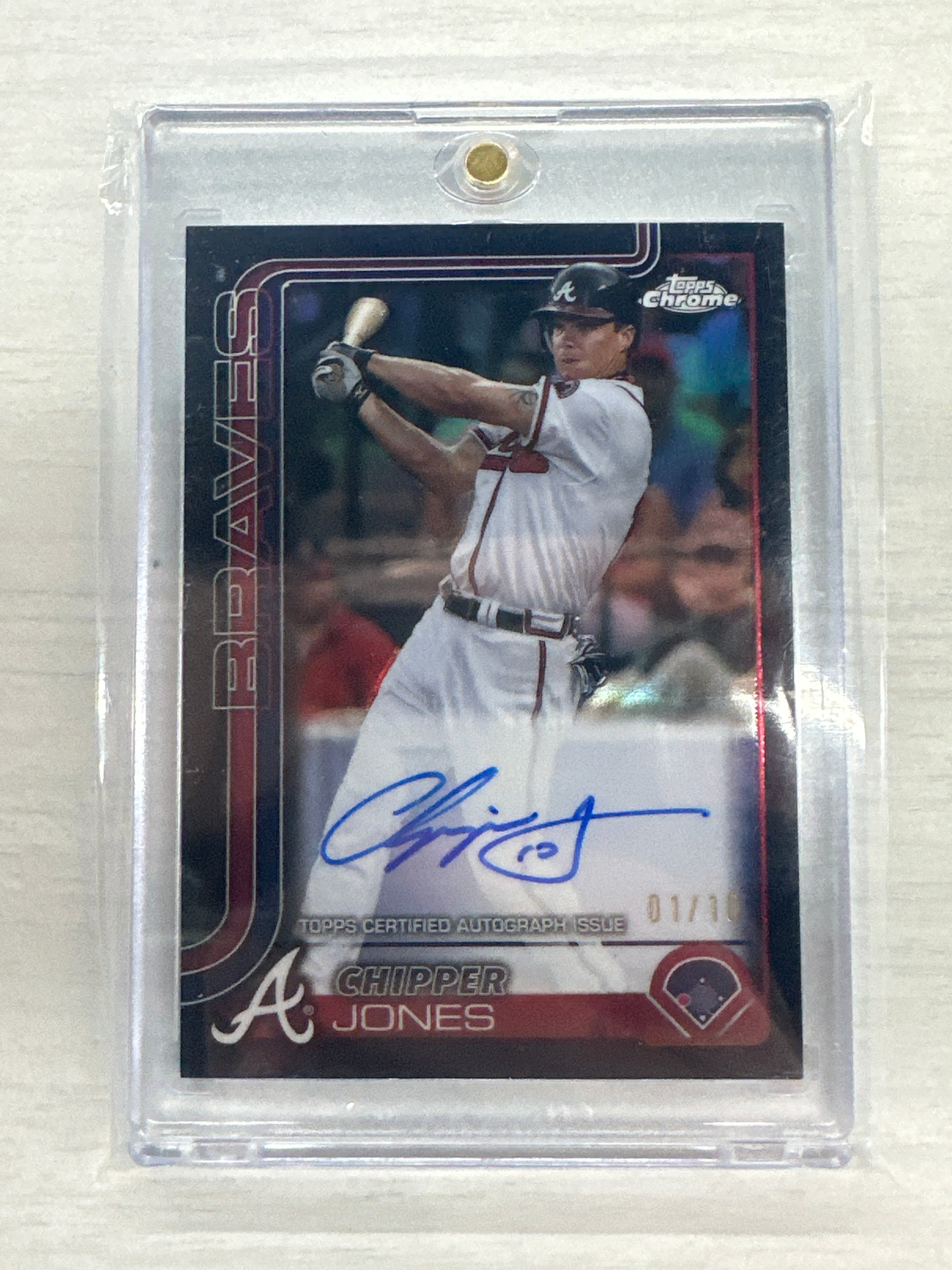 2025 Topps Chrome Chipper Jones Auto Black /10