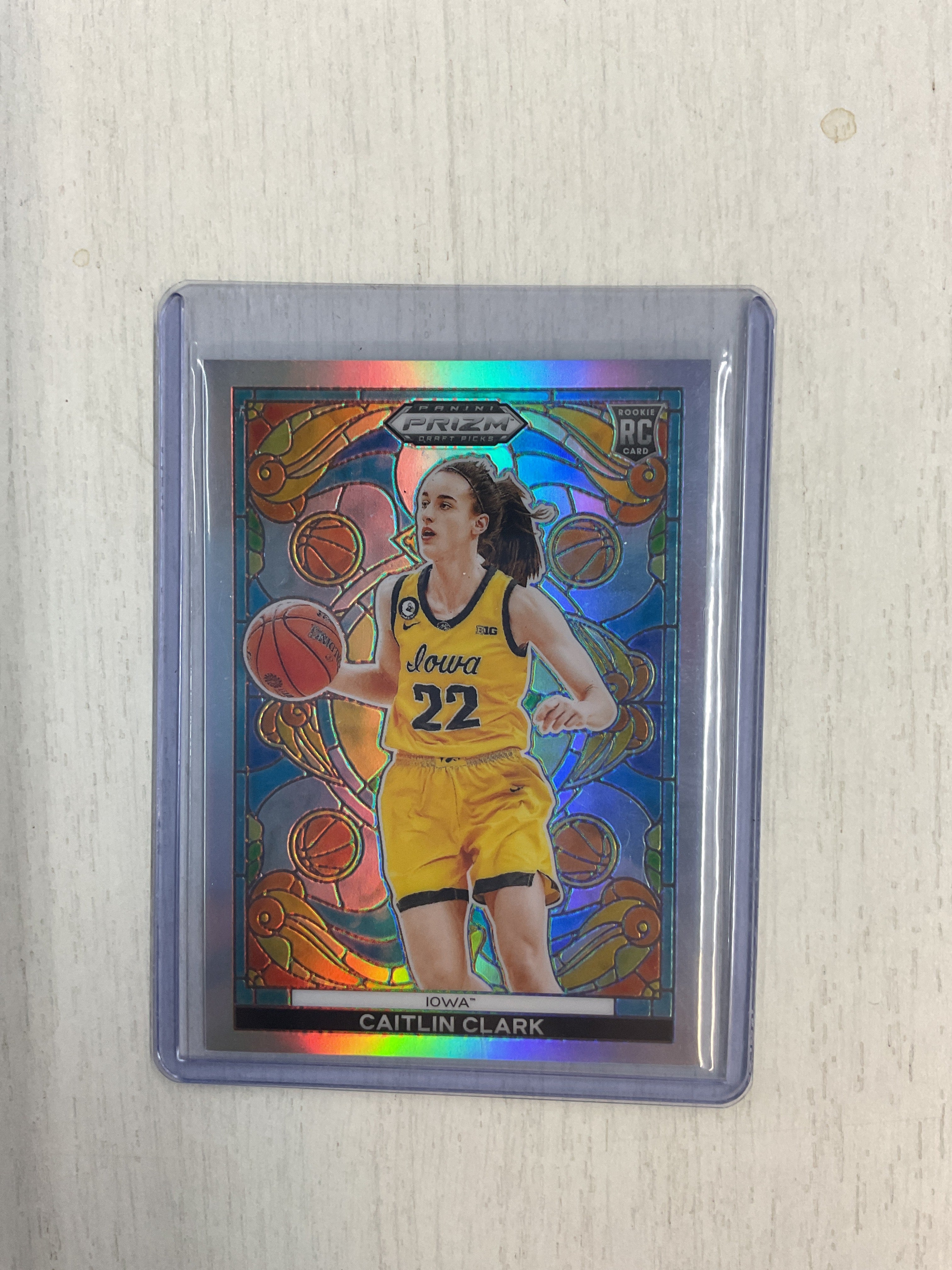 2024-25 Prizm Draft Caitlin Clark Stained Glass Case Hit Rookie