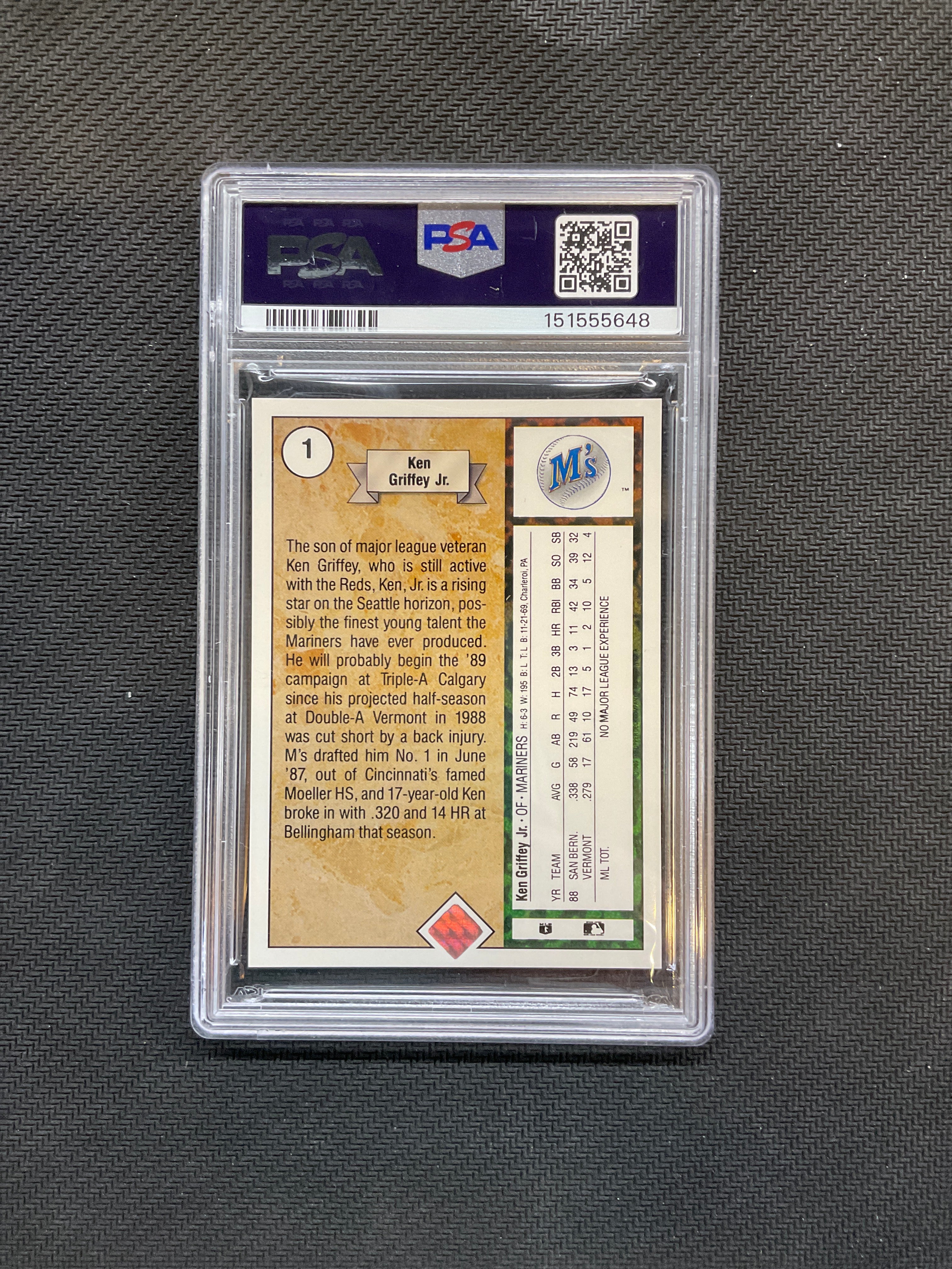 1989 Upper Deck Ken Griffey Jr. PSA 6 Star Rookie 648