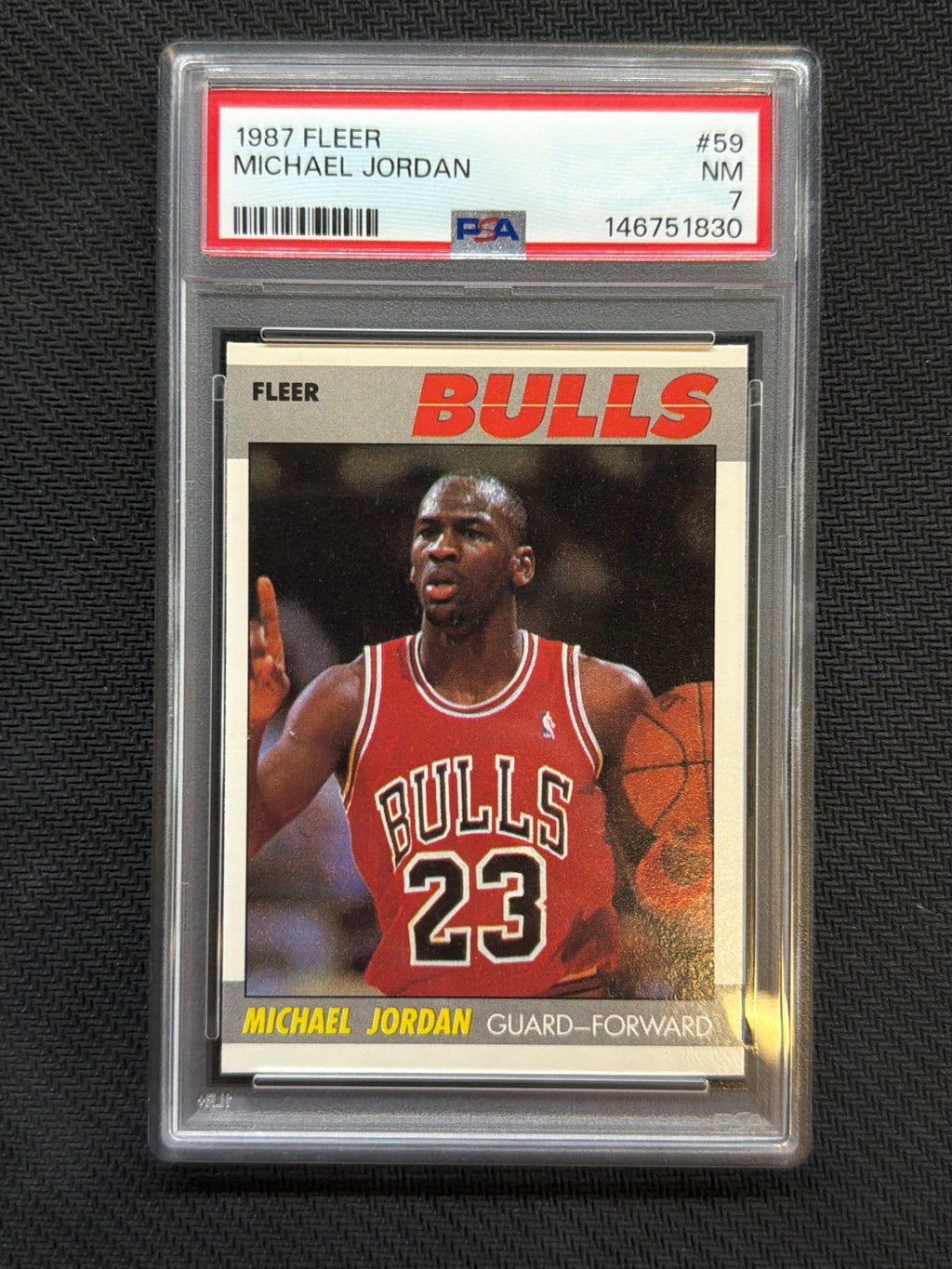 1987 Fleer Michael Jordan #59 PSA 7 830 Bulls