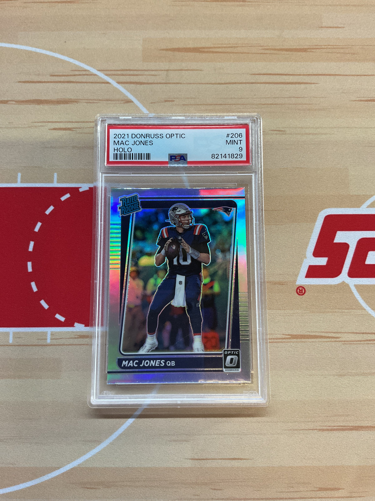 2021 Donruss Optic Mac Jones Rookie Holo #206 PSA 9 Alabama