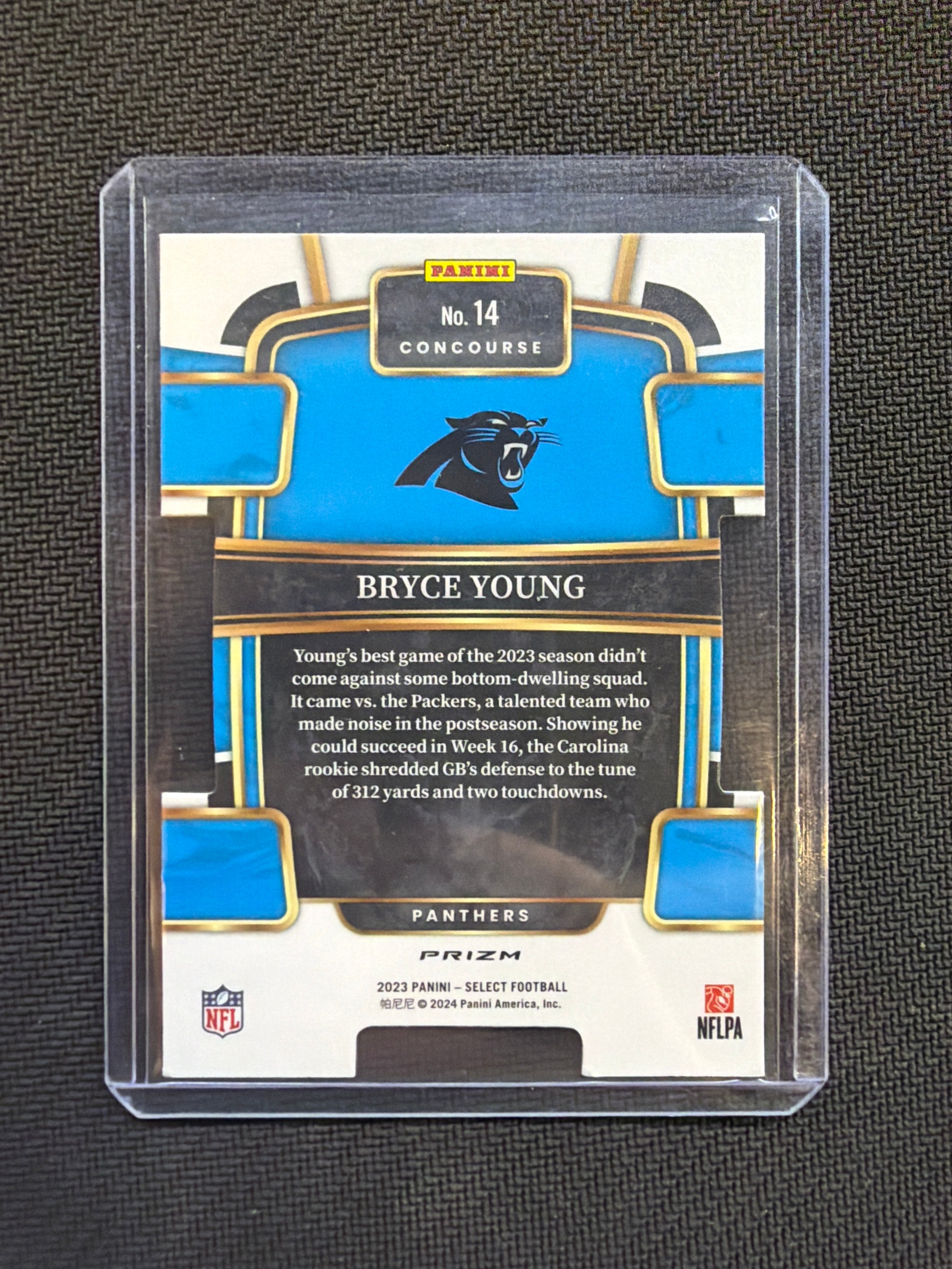 2023 Panini Select Bryce Young Die-Cut Zebra Prizm