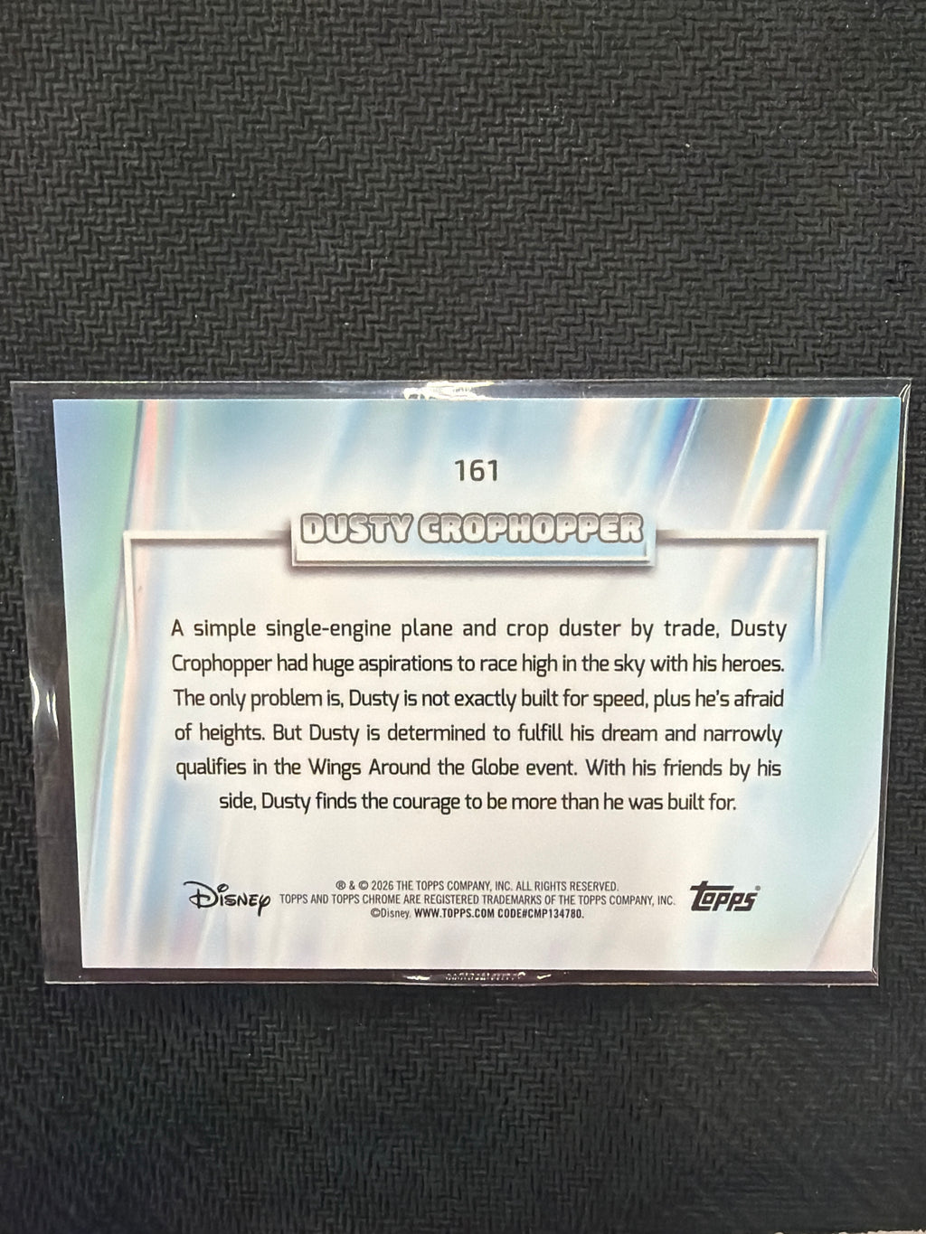 2026 Topps Chrome Disney Dusty Crophopper Gold Wave /50 Planes