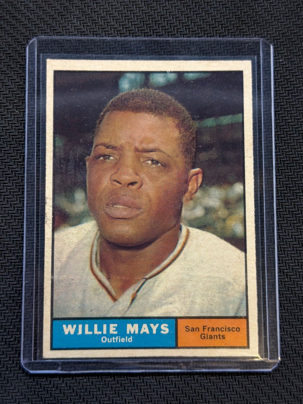 1961 Topps Willie Mays #150 Giants 2 Crease