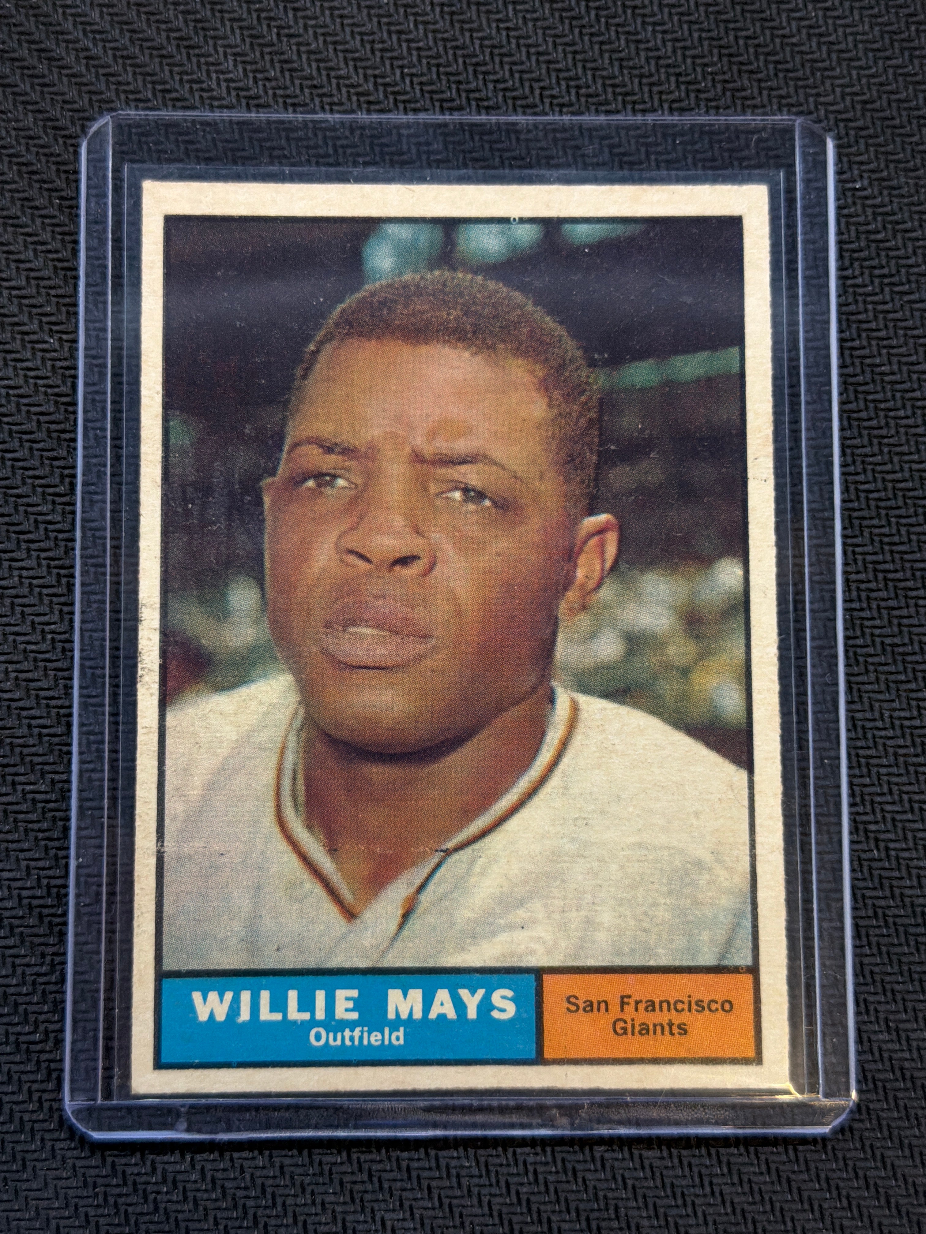 1961 Topps Willie Mays #150 Giants 2 Crease