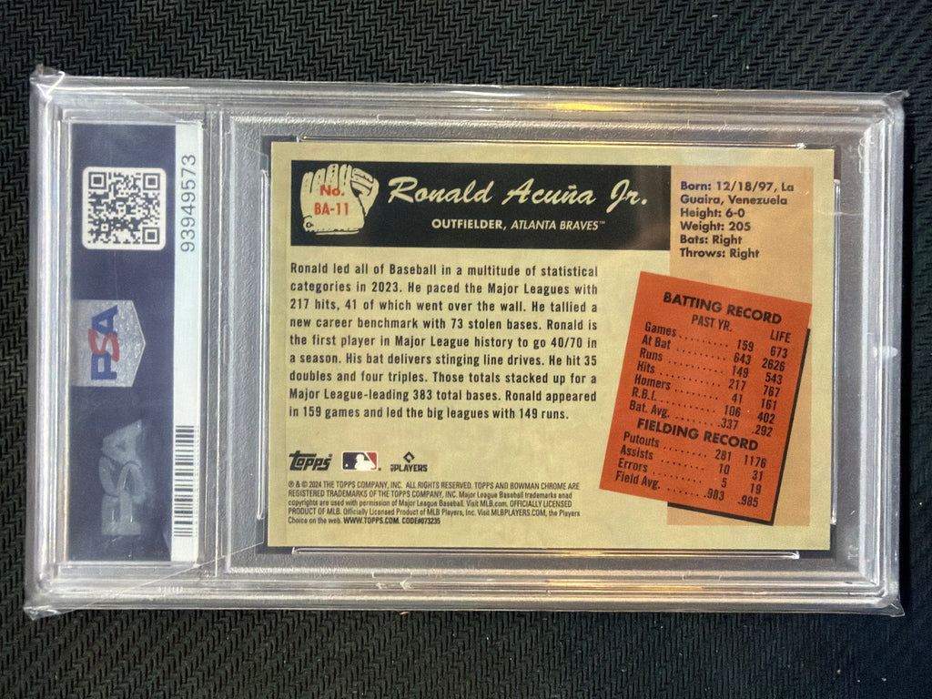 2024 Bowman Chrome Ronald Acuna Jr 1955 Anime #BA11 PSA 9 Braves