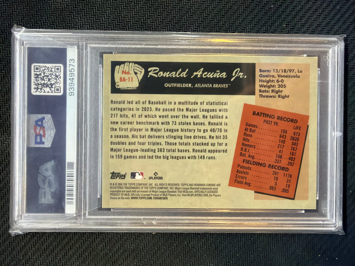 2024 Bowman Chrome Ronald Acuna Jr 1955 Anime #BA11 PSA 9 Braves