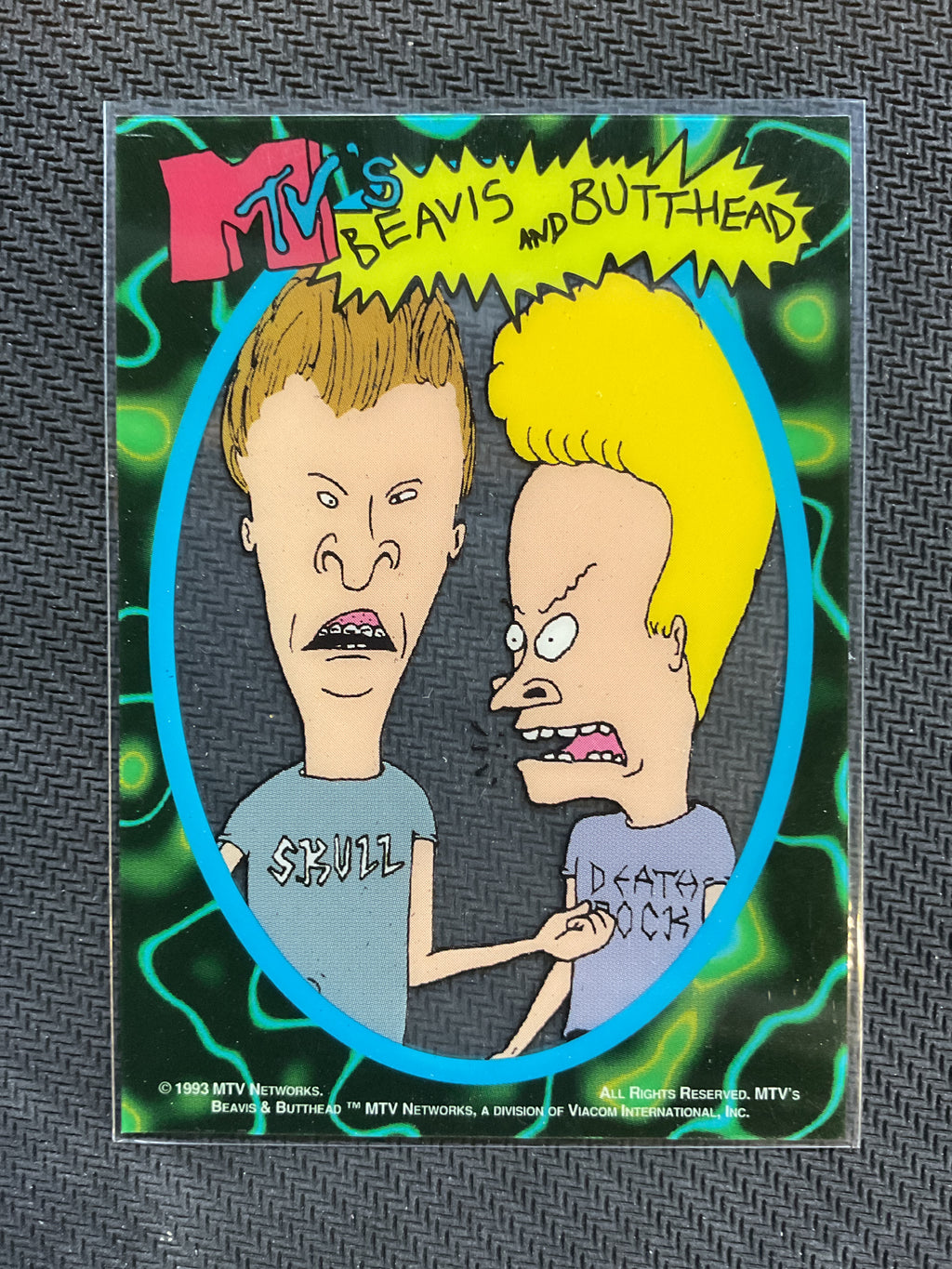 1993 MTV Beavis and Butthead Clear Cell Acetate Promo Card