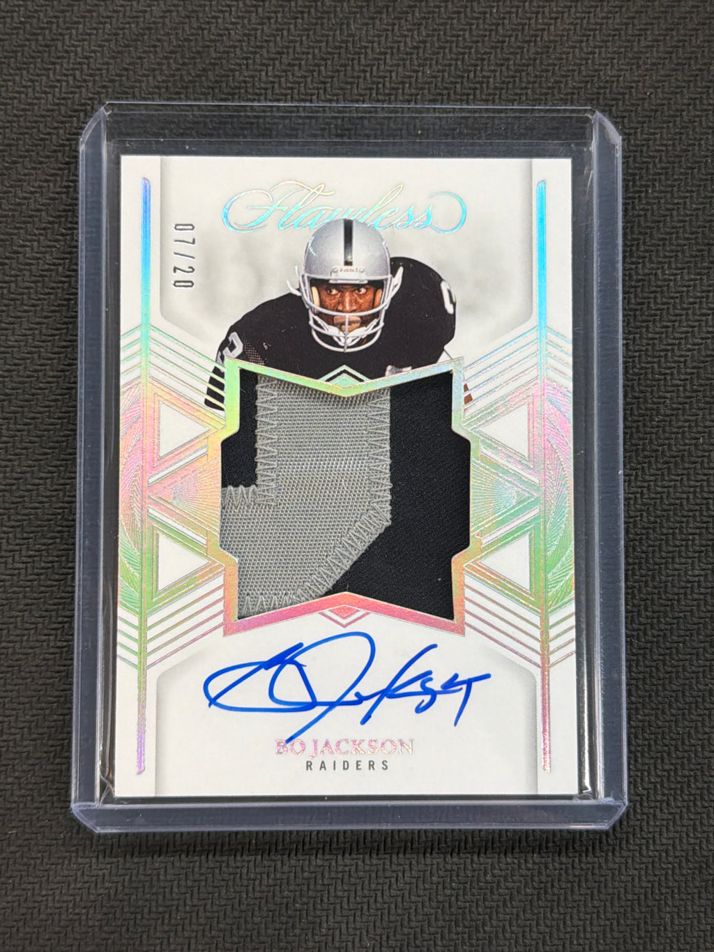 2025 Panini Flawless Star Swatch Bo Jackson Patch Auto /20 Raiders