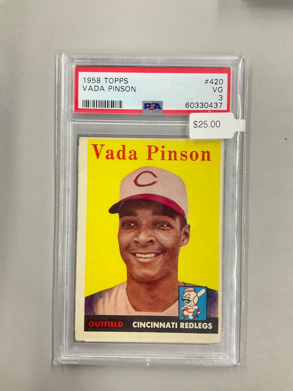 1958 Topps Vada Pinson #420 PSA 3 Reds