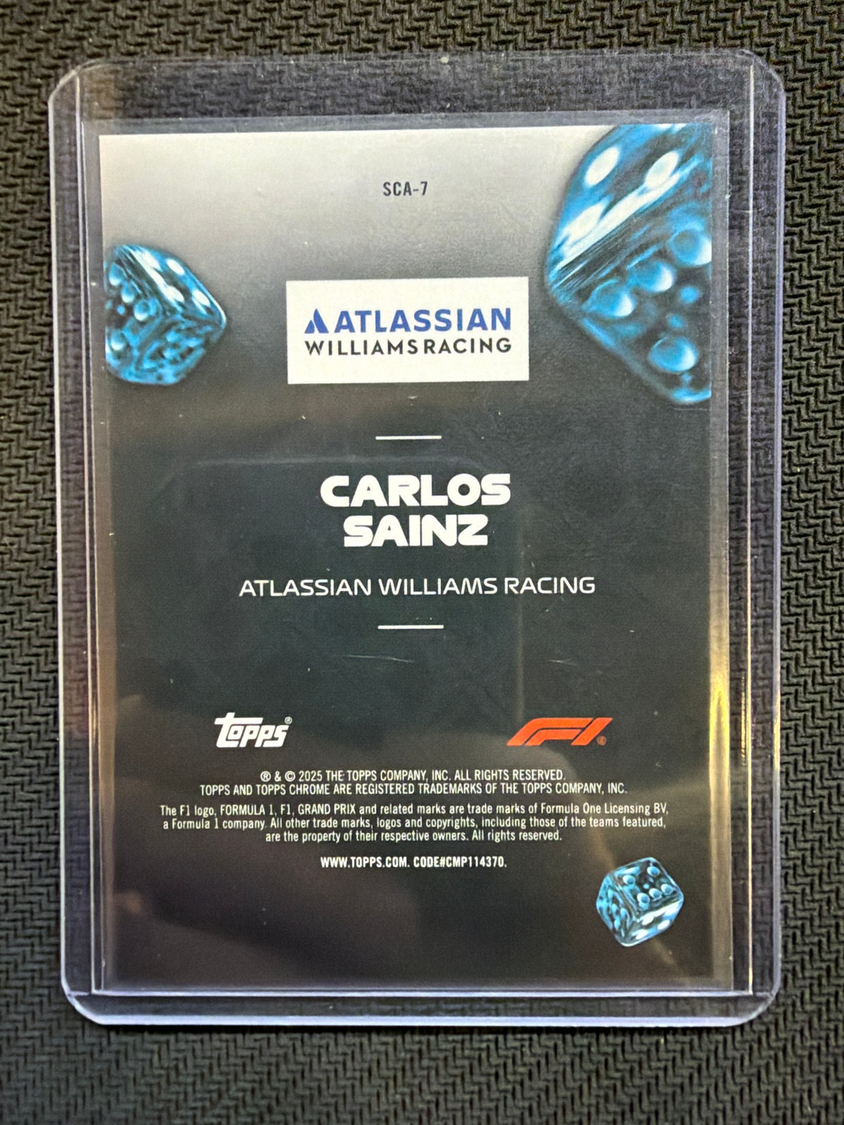 2025 Topps Chrome Carlos Sainz Ace Of Trades Ornange /25 #SCA-7