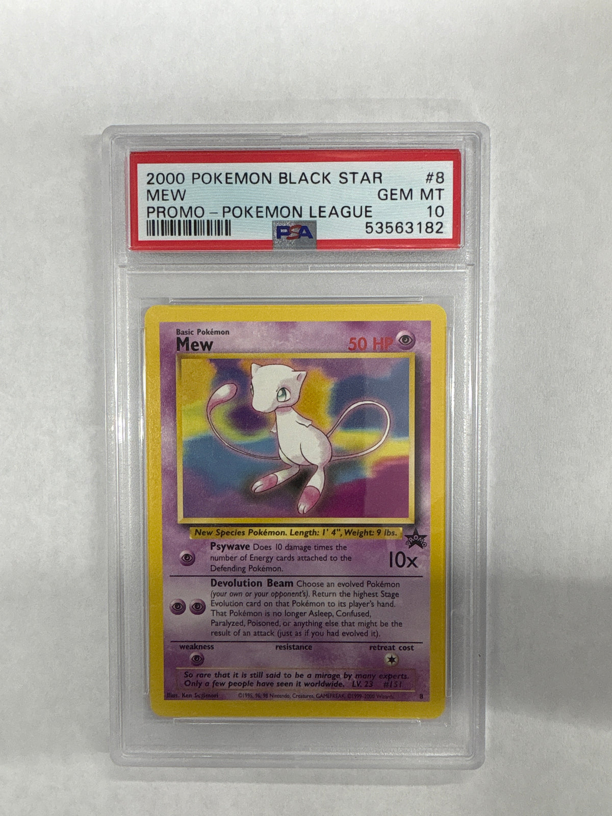 2000 Pokemon League Promo Mew 8 PSA 10