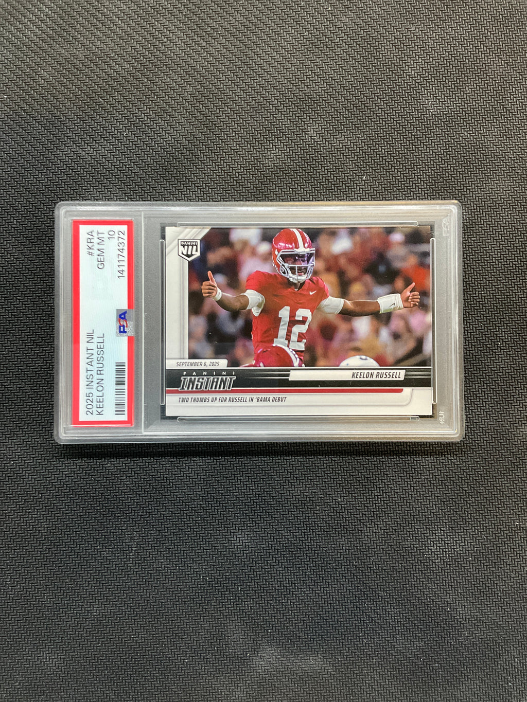 2025 Panini Instant NIL Keelon Russell Rookie PSA 10 Alabama 372