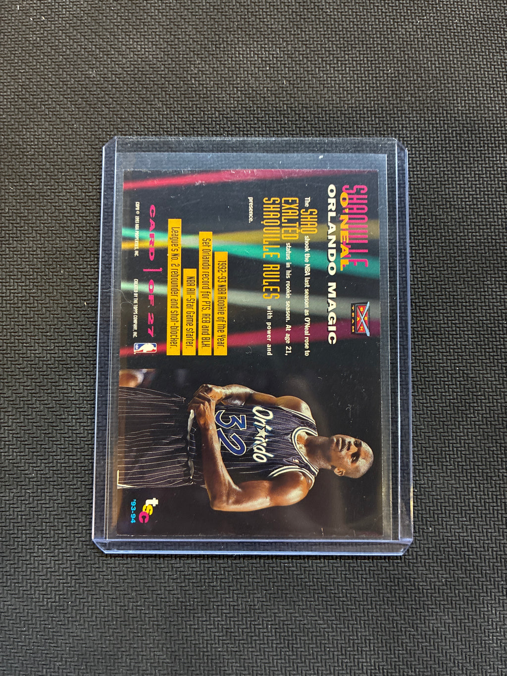 1993 Topps Stadium Club Shaquille O'Neal Beam Team Magic